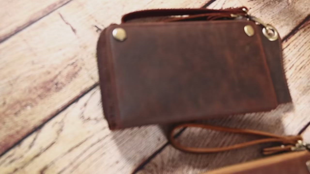 Men's RFID Wallet "Retro" Made of Crazy Horse Leather