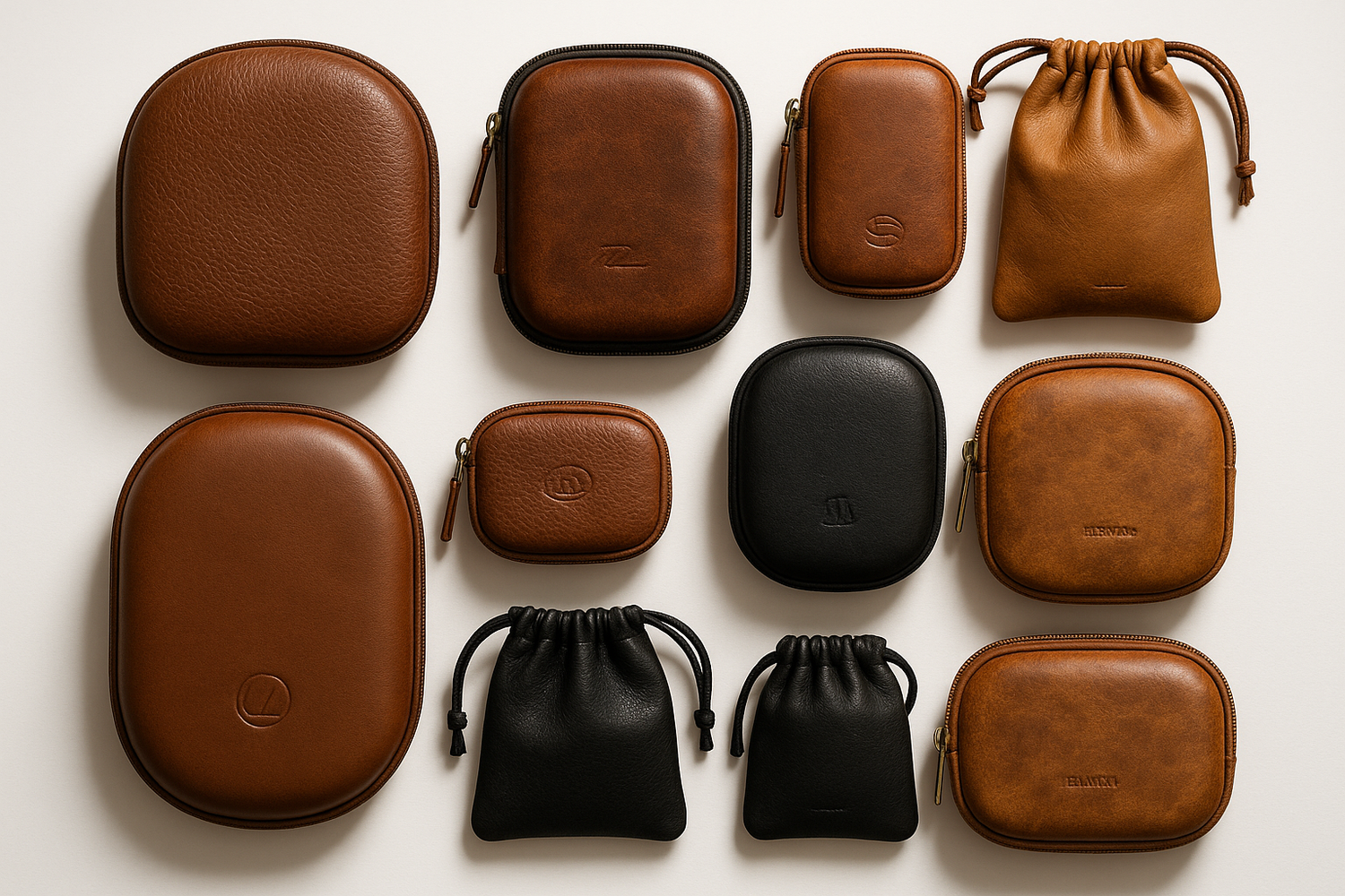 Headphone Cases Collection - Stylish and Durable Options for Protecting Your Headphones - ArtOm_farm™ LEATHER