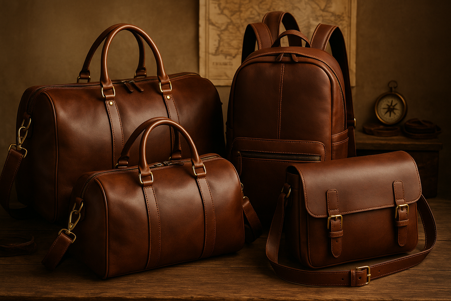 Travel Bags Collection: Stylish Leather Bags for Every Adventure - ArtOm_farm™ LEATHER