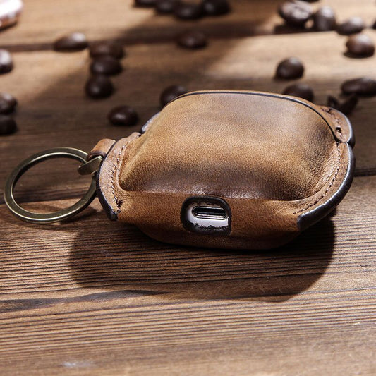 Crazy Horse Leather Bluetooth Headset - Premium Wireless Audio Experience - ArtOm_farm™ LEATHER 