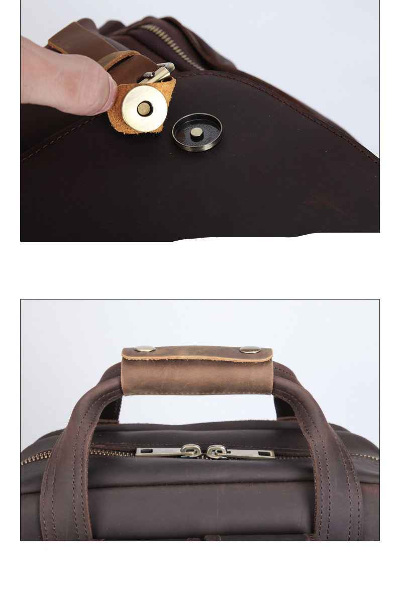 Camera European And American Crazy Horse Leather Shoulder Bag - Stylish and Durable Crazy Horse Leather Shoulder Bag