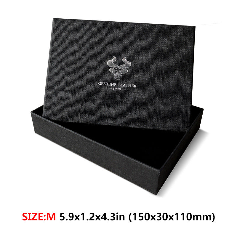 RFID Anti-Theft Wallet - Three-Fold Multi-Card Slot Crazy Horse Leather - ArtOm_farm™ LEATHER 