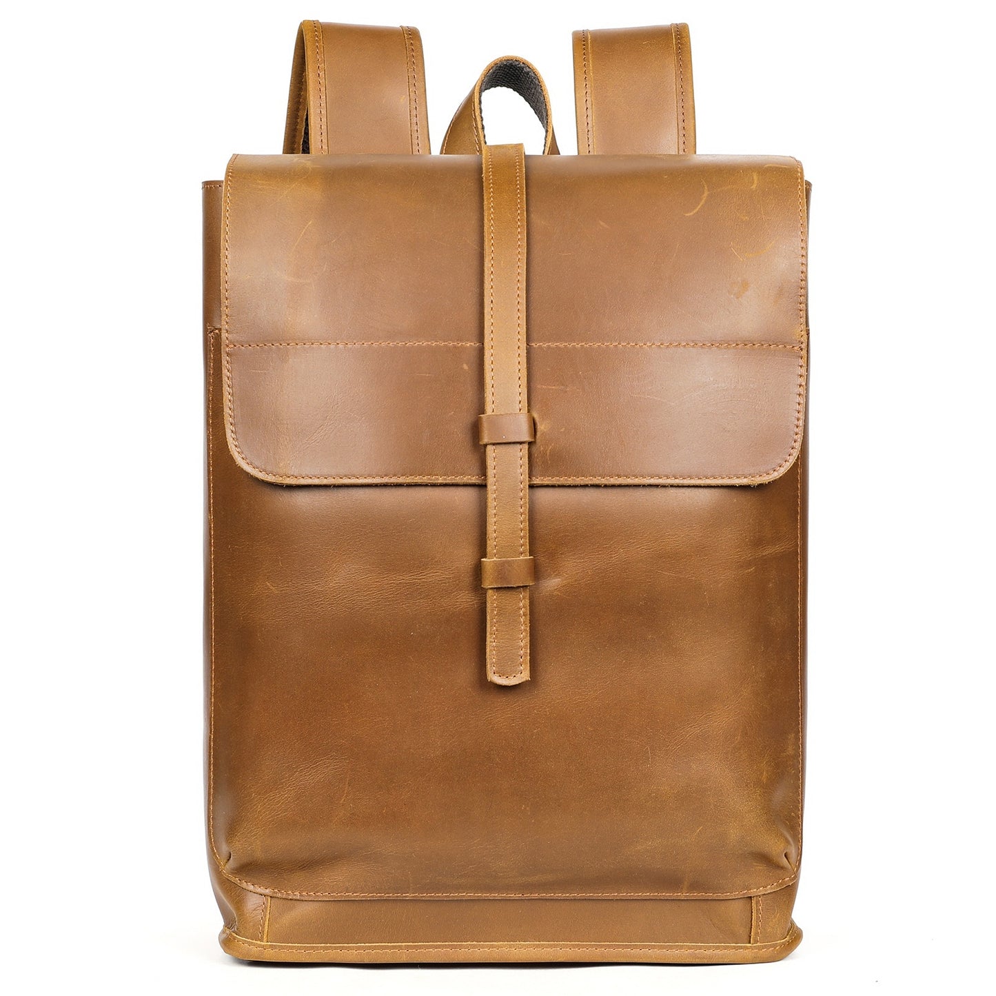 Leather Travel Backpack - Large Capacity Horse Leather Outdoor Bag for Leisure and Laptop Travel - ArtOm_farm™ LEATHER 