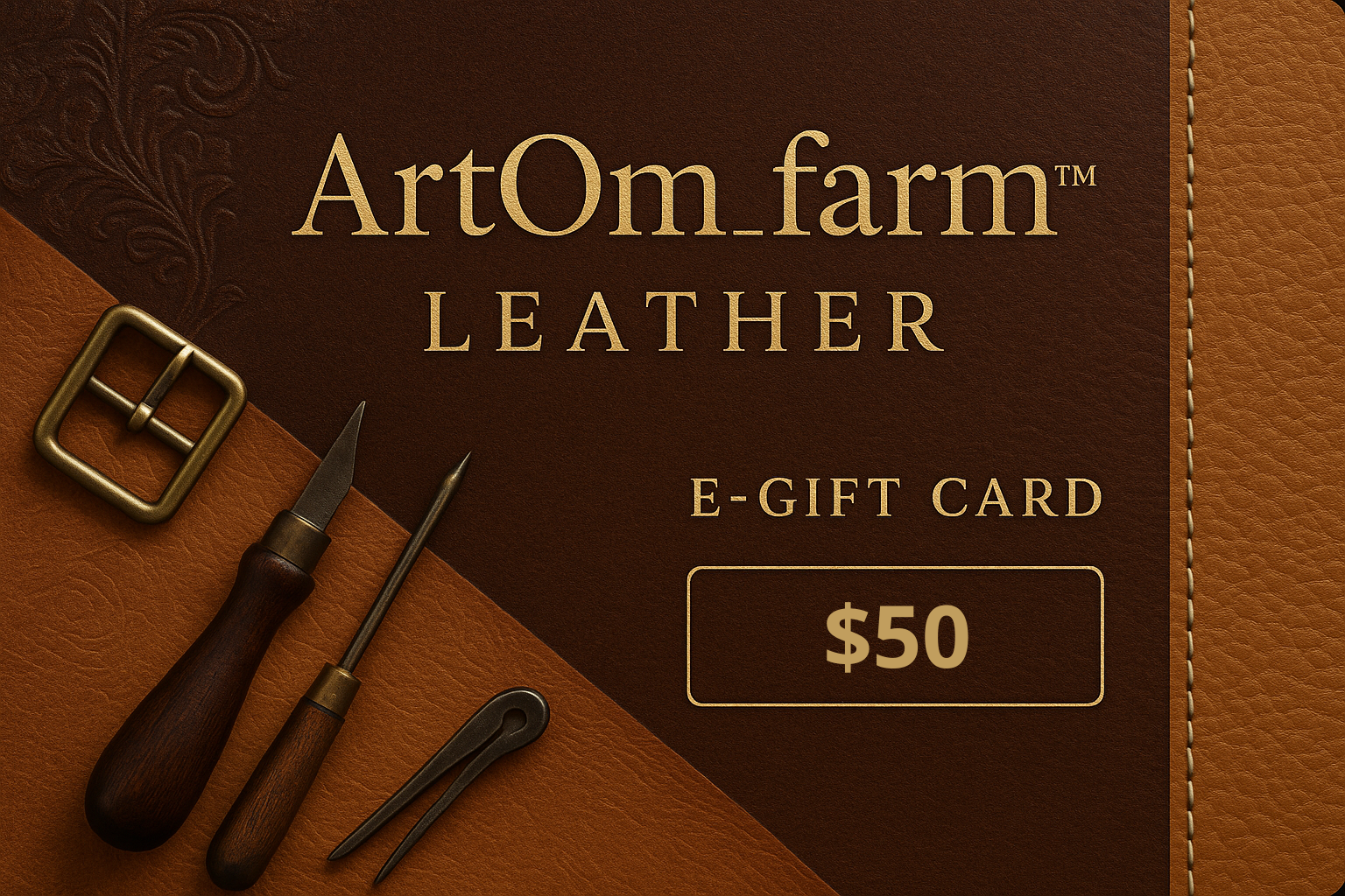 e-Gift Card Leather by ArtOm_farm™ - Perfect Gift for Any Occasion - ArtOm_farm™ LEATHER 