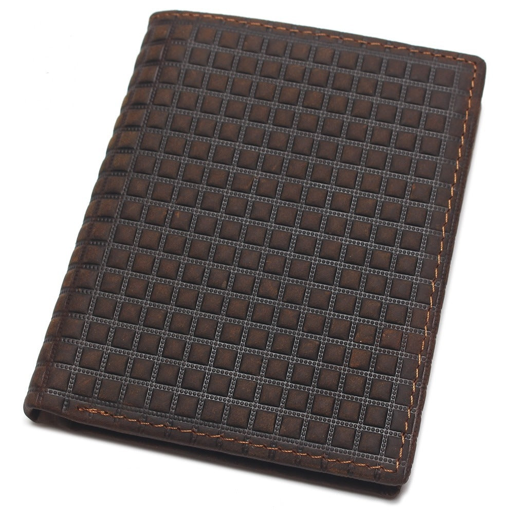Men's Leather Long Wallet - Retro Crazy Horse Genuine Leather Design - ArtOm_farm™ LEATHER 