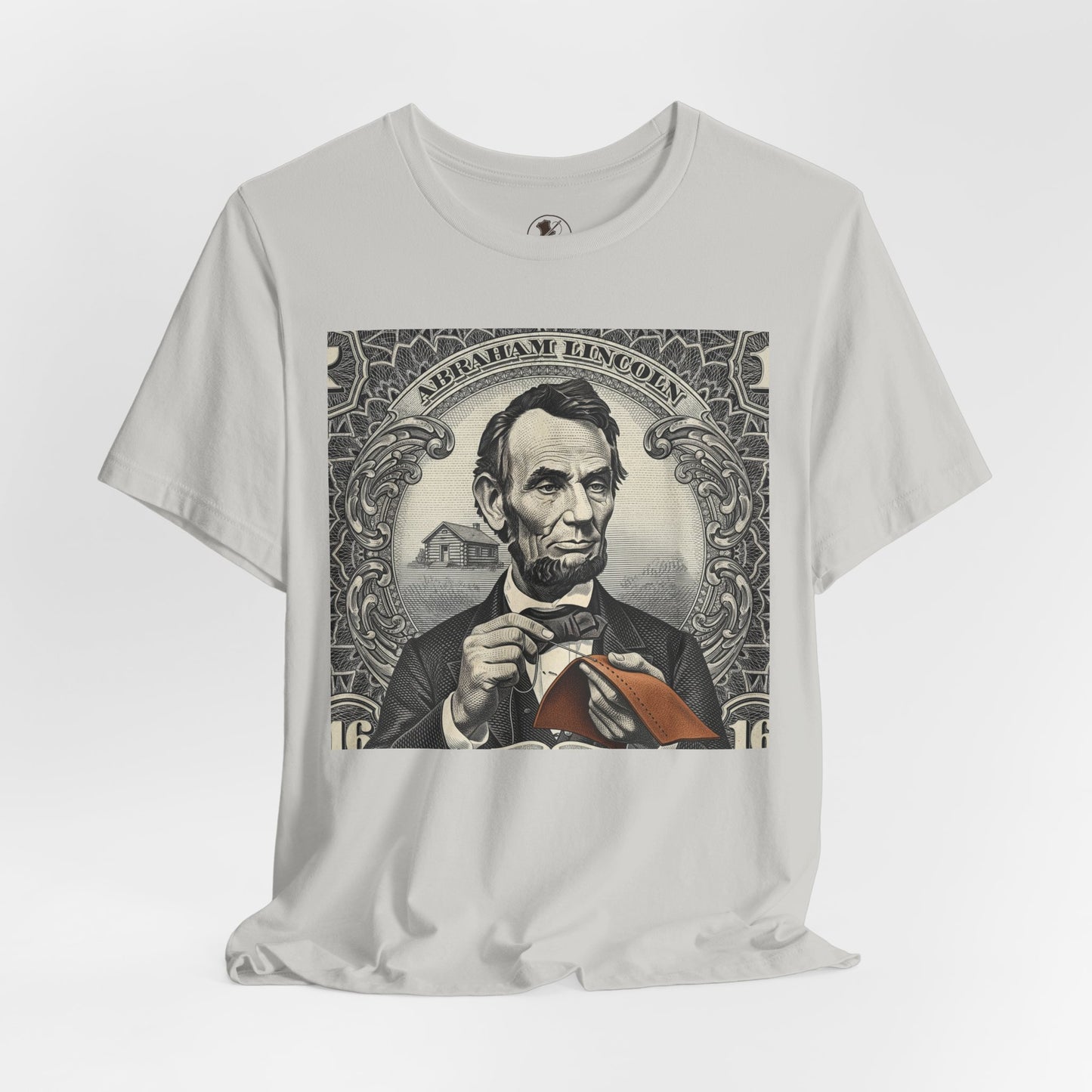 Abraham Lincoln T-Shirt - Vintage Graphic Unisex Tee for History Lovers, Educational Casual Wear, Patriotic Gift - ArtOm_farm™ LEATHER 