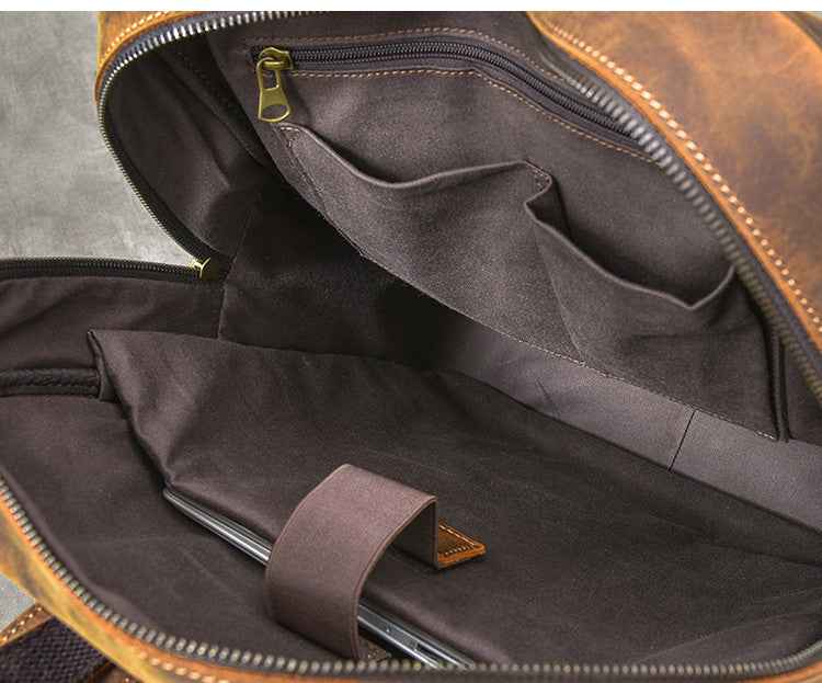 Crazy Horse Leather Backpack - The Ultimate Durable and Stylish Travel Companion - ArtOm_farm™ LEATHER
