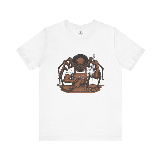 Spider-Man Graphic Tee for Unisex, Fun Short Sleeve Jersey Top, Perfect Gift for Comic Lovers, Casual Wear, Halloween Costume Essential - ArtOm_farm™ LEATHER