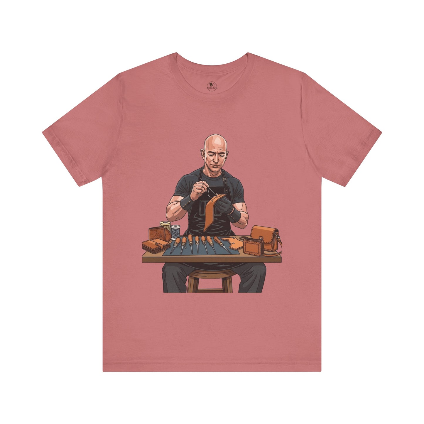 Craftsmanship Inspired Tee for Makers - Perfect Gift for Handmade Enthusiasts and Casual Wear - ArtOm_farm™ LEATHER