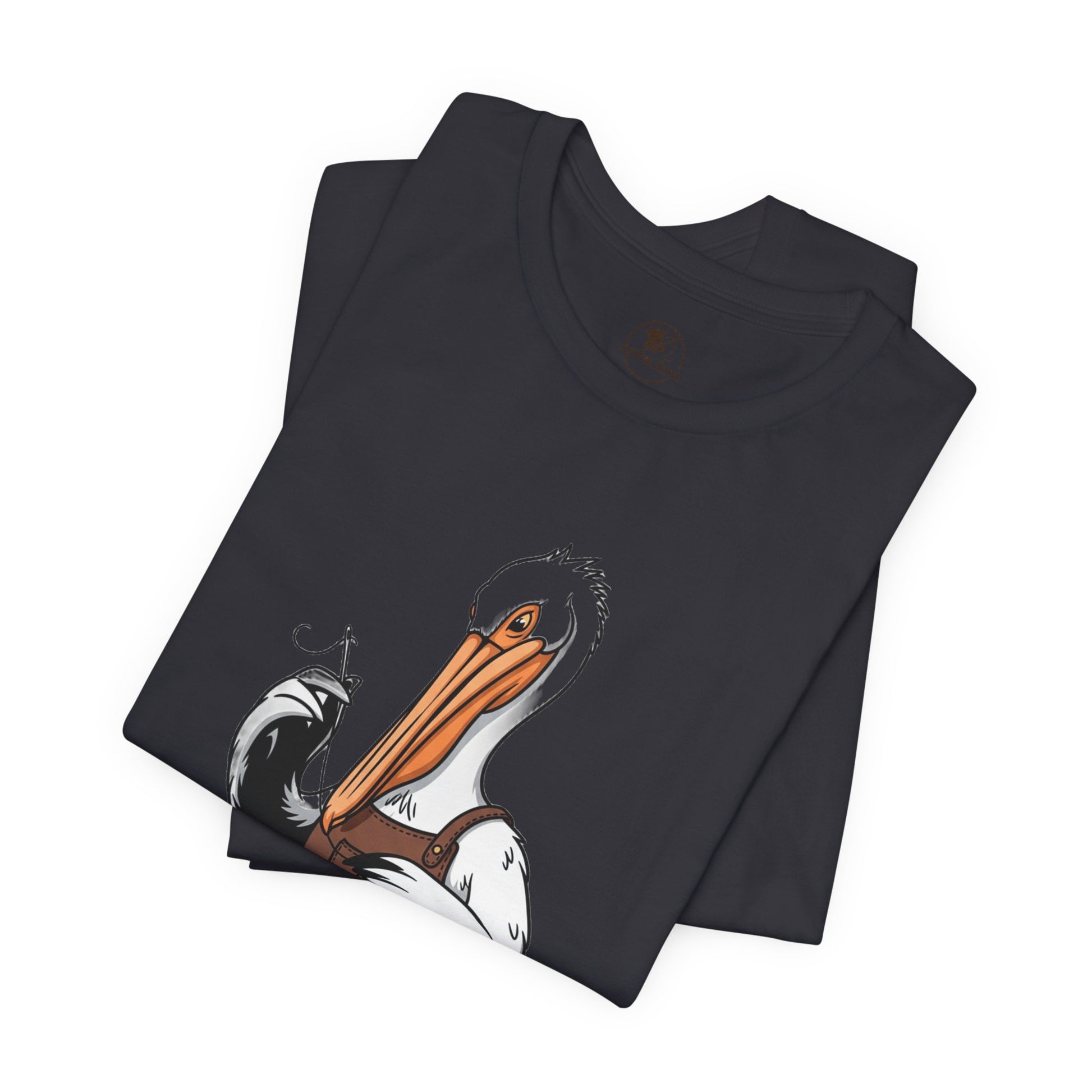 Whimsical Pelican Tee - Fun Beach T-Shirt for Casual Summer Style and Nature Lovers - ArtOm_farm™ LEATHER 