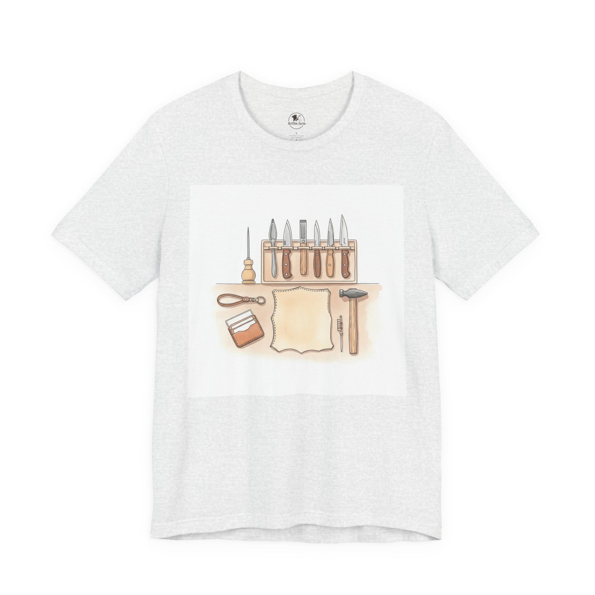 Craftsman Tools Shirt - Short Sleeve Tee for DIY Enthusiasts, Artisan Gift, Workshop Apparel, Perfect Father's Day Gift - ArtOm_farm™ LEATHER