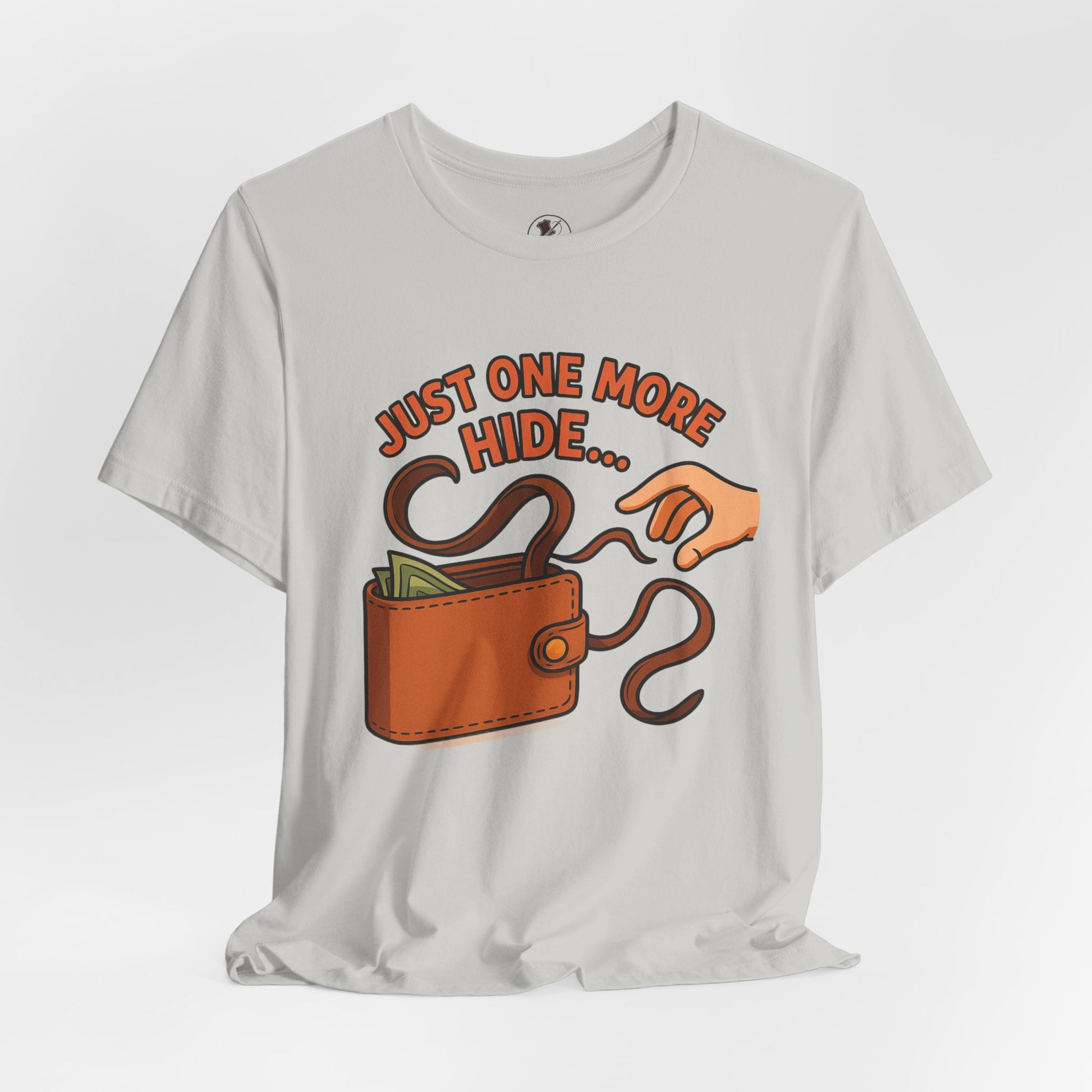 Funny Money Hide T-Shirt - Unisex Jersey Tee for Finance Lovers, Humorous Gift for Casual Wear, Perfect for Birthdays and Holidays - ArtOm_farm™ LEATHER 