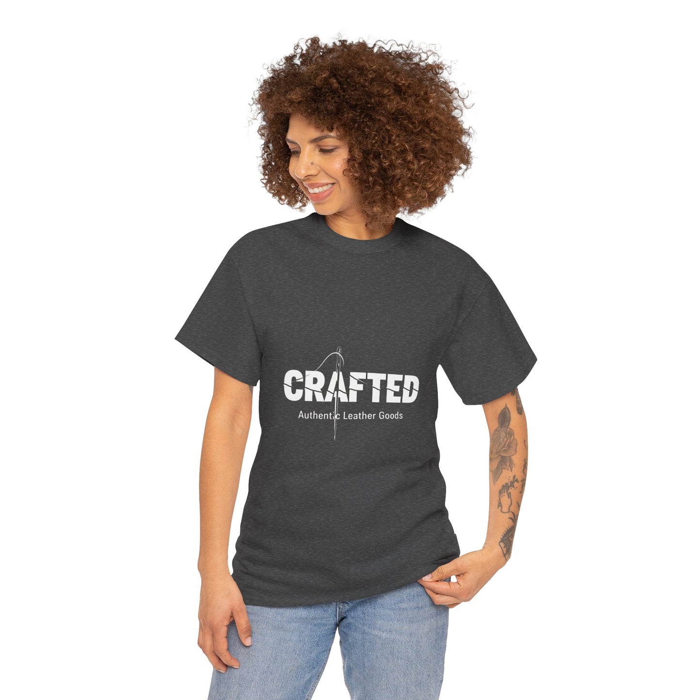 Crafted Leather Goods Tee - Artisan Unisex T-Shirt for Casual Everyday Wear, Unique Gift for Him, Perfect for Craft Lovers - ArtOm_farm™ LEATHER