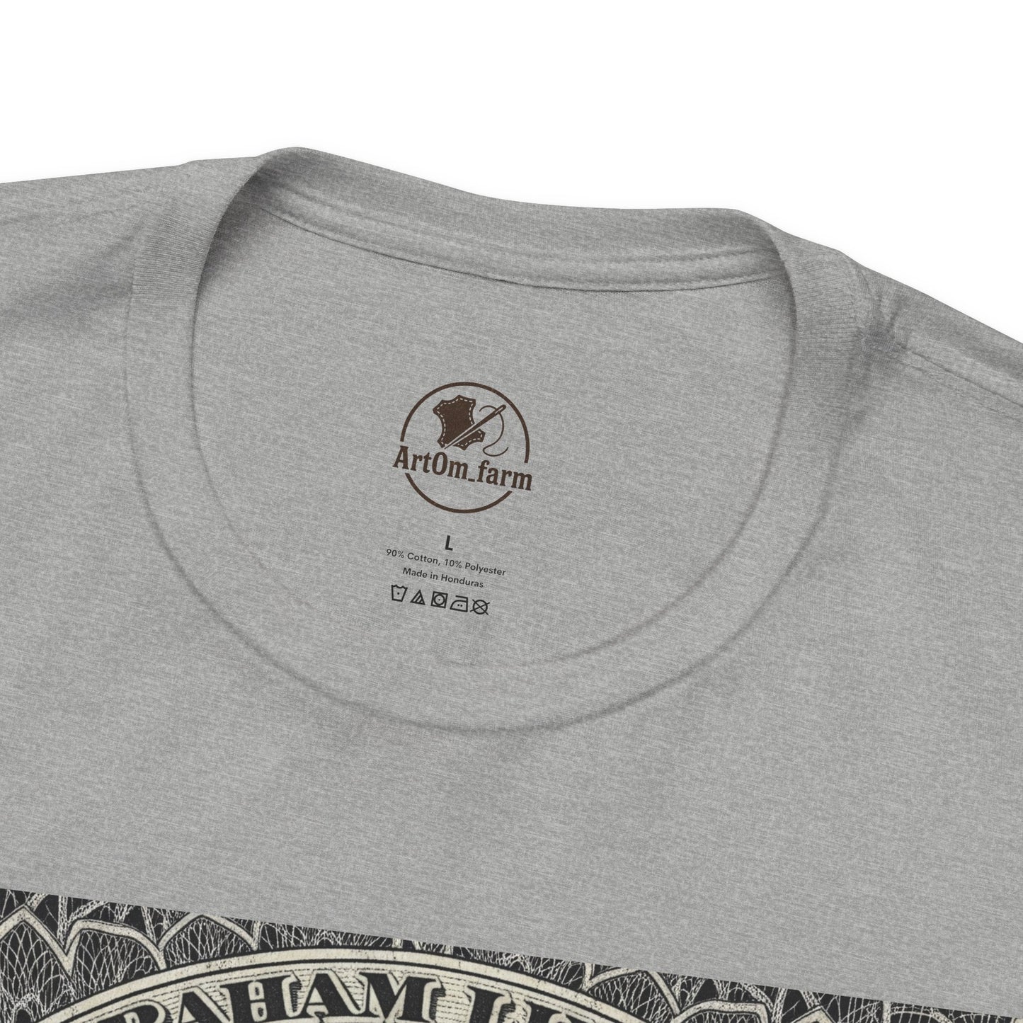 Abraham Lincoln T-Shirt - Vintage Graphic Unisex Tee for History Lovers, Educational Casual Wear, Patriotic Gift - ArtOm_farm™ LEATHER 