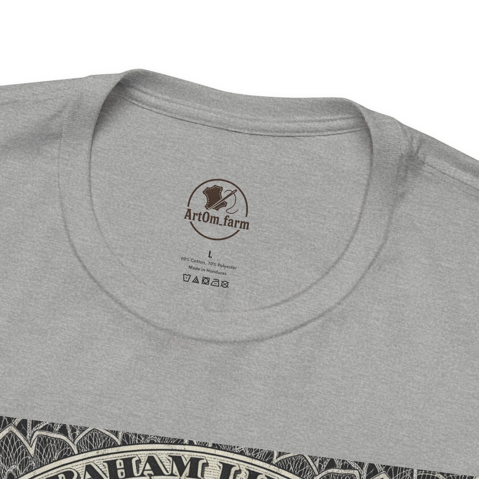 Abraham Lincoln T-Shirt - Vintage Graphic Unisex Tee for History Lovers, Educational Casual Wear, Patriotic Gift - ArtOm_farm™ LEATHER 