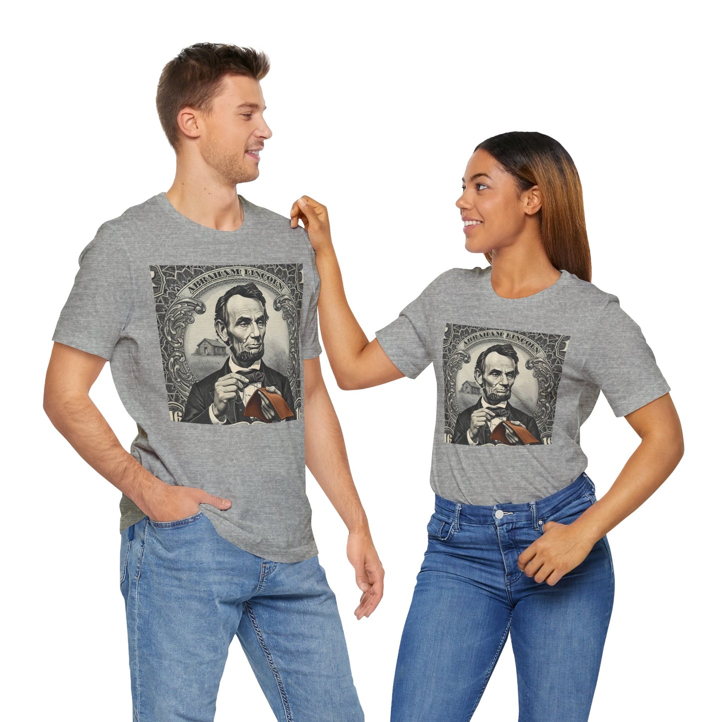 Abraham Lincoln T-Shirt - Vintage Graphic Unisex Tee for History Lovers, Educational Casual Wear, Patriotic Gift - ArtOm_farm™ LEATHER 