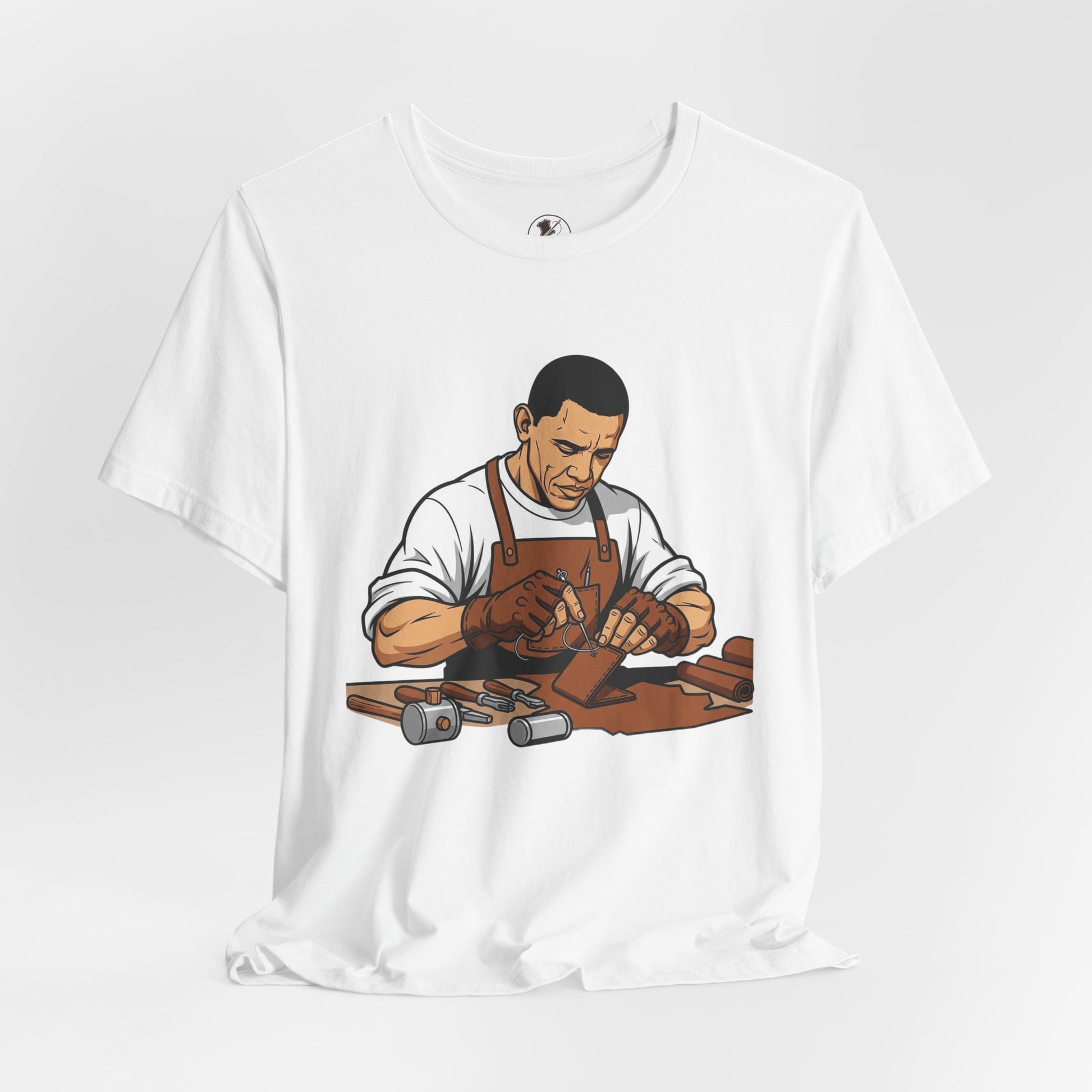 Craftsman Tee for Art Lovers - Unisex Shirt, Handyman Gift for Woodworking Enthusiasts, Perfect Father's Day Gift - ArtOm_farm™ LEATHER