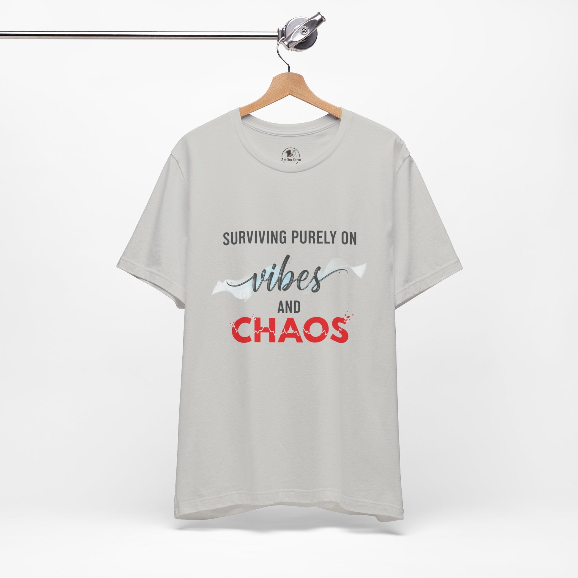 Vibes Chaos Tee - Unisex Jersey Short Sleeve Graphic T-Shirt for Casual Everyday Wear and Summer Essentials - ArtOm_farm™ LEATHER 
