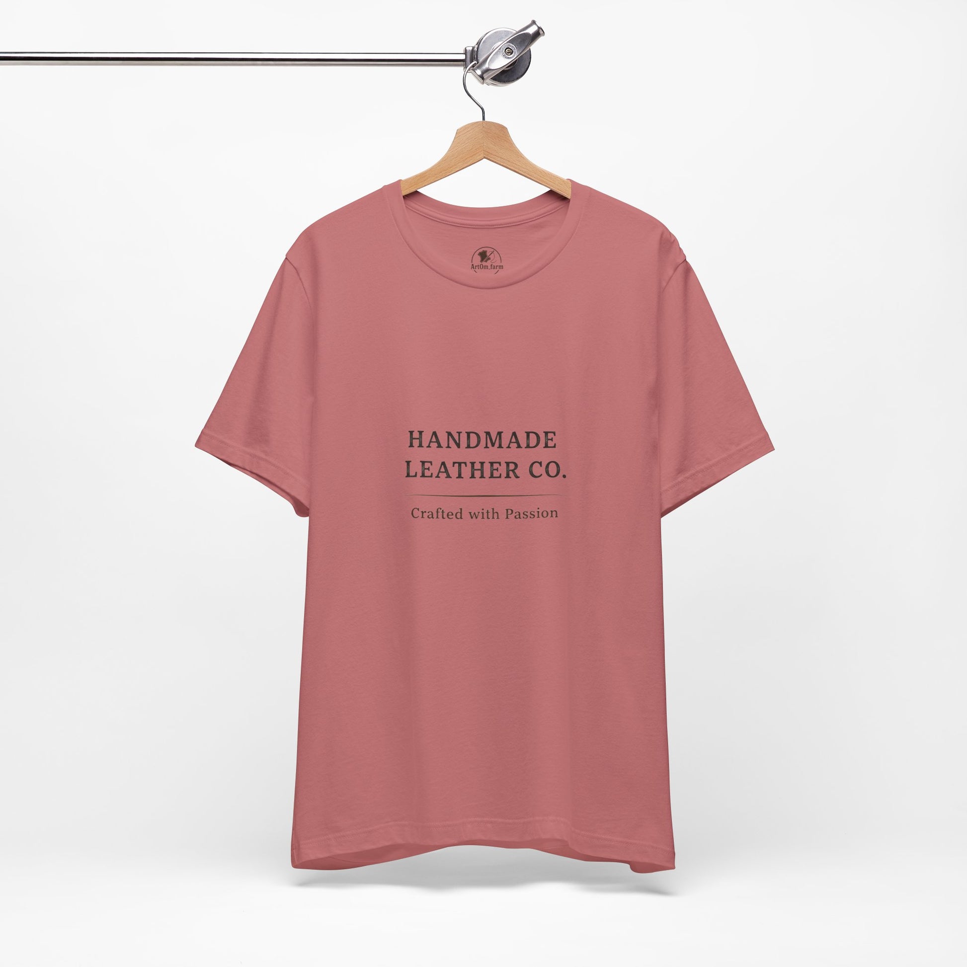 Handmade Leather Co. Tee - Unisex Casual Fashion Shirt for Everyday Wear, Stylish Comfort Gift for Leather Lovers - ArtOm_farm™ LEATHER 