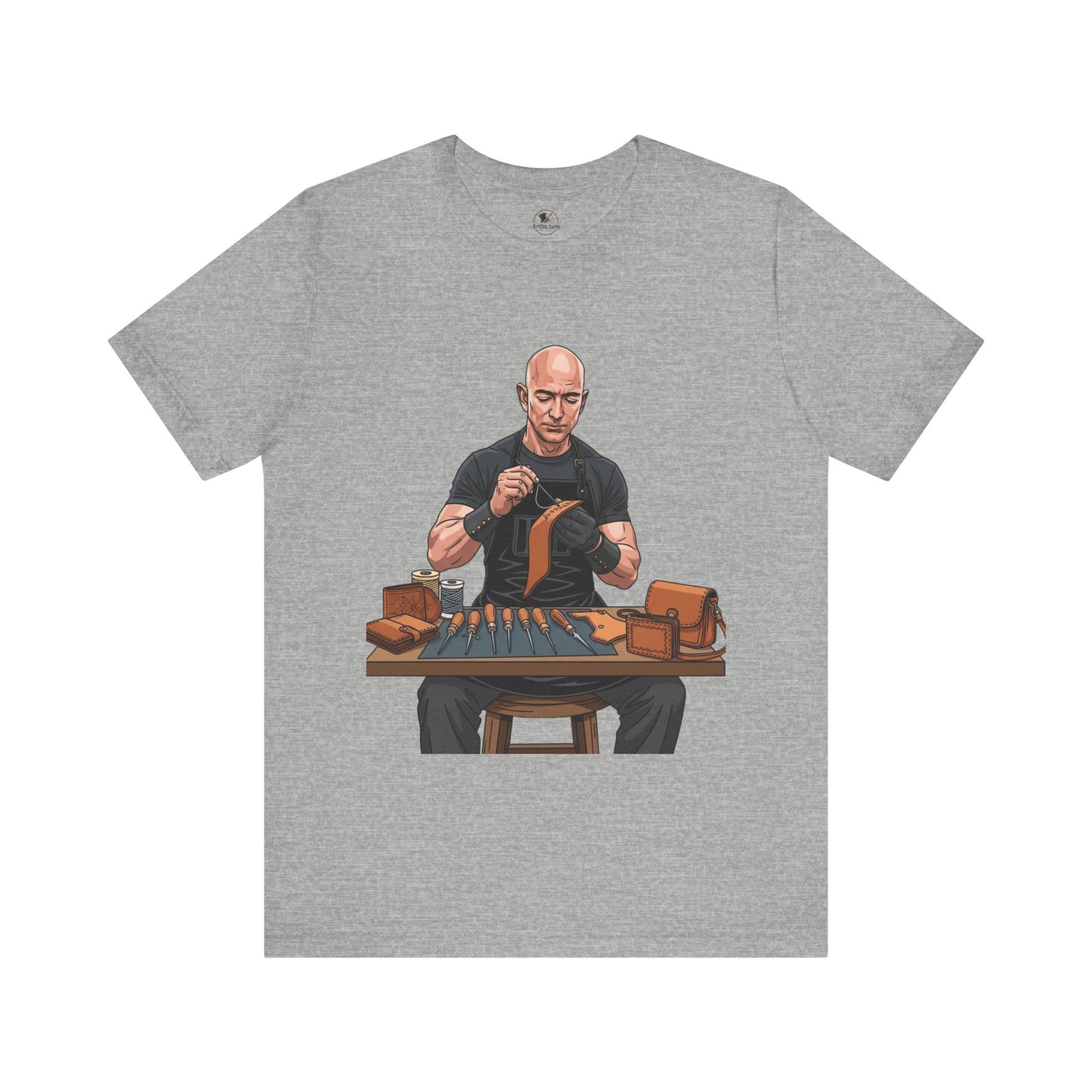 Craftsmanship Inspired Tee for Makers - Perfect Gift for Handmade Enthusiasts and Casual Wear - ArtOm_farm™ LEATHER