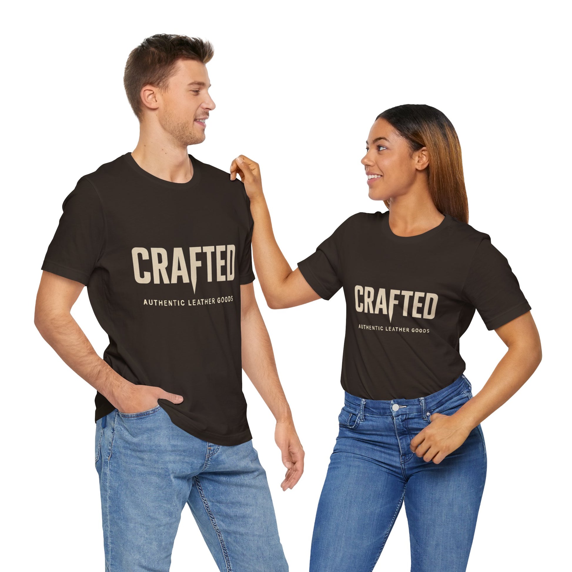 Crafted Leather Goods Tee - Unisex Casual Shirt, Vintage Style Cozy Everyday Wear, Perfect Gift for Him - ArtOm_farm™ LEATHER