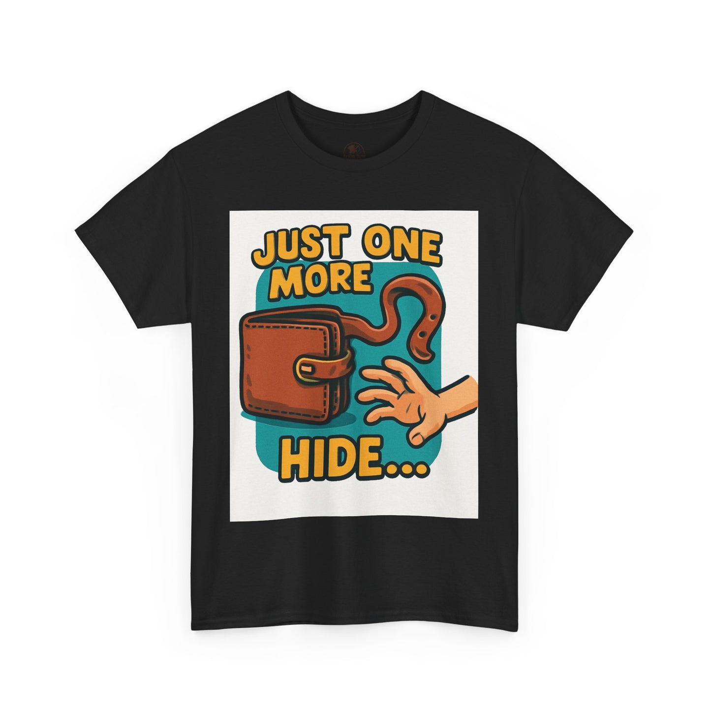 Funny Gamer T-Shirt - Unisex Heavy Cotton Tee, Just One More Hide, Unique Gift for Gamers, Casual Wear, Humorous Birthday Shirt - ArtOm_farm™ LEATHER