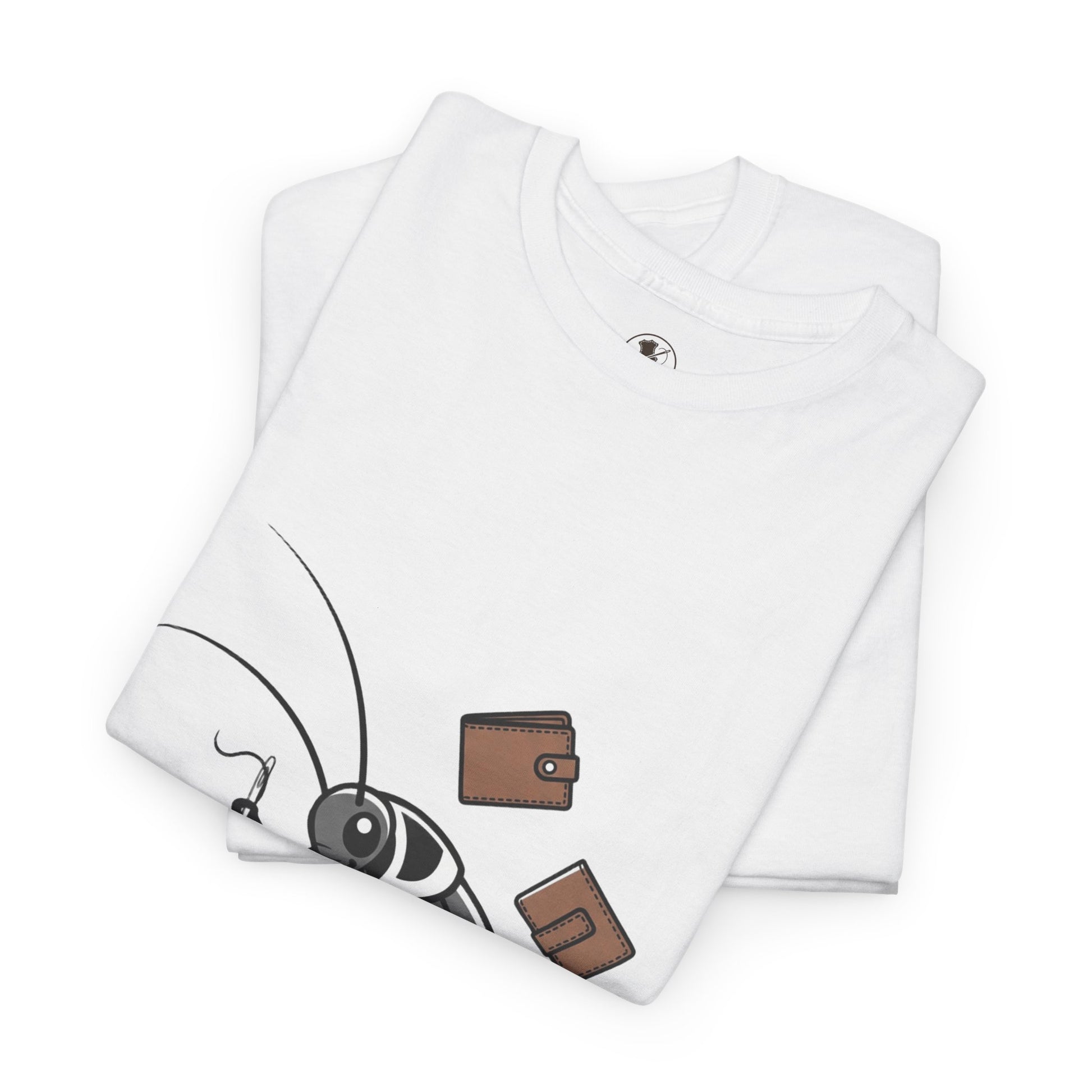 Cockroach Baker Unisex Heavy Cotton Tee - Funny Graphic Tee for Animal Lovers and Home Cooks, Unique Gift Idea - ArtOm_farm™ LEATHER