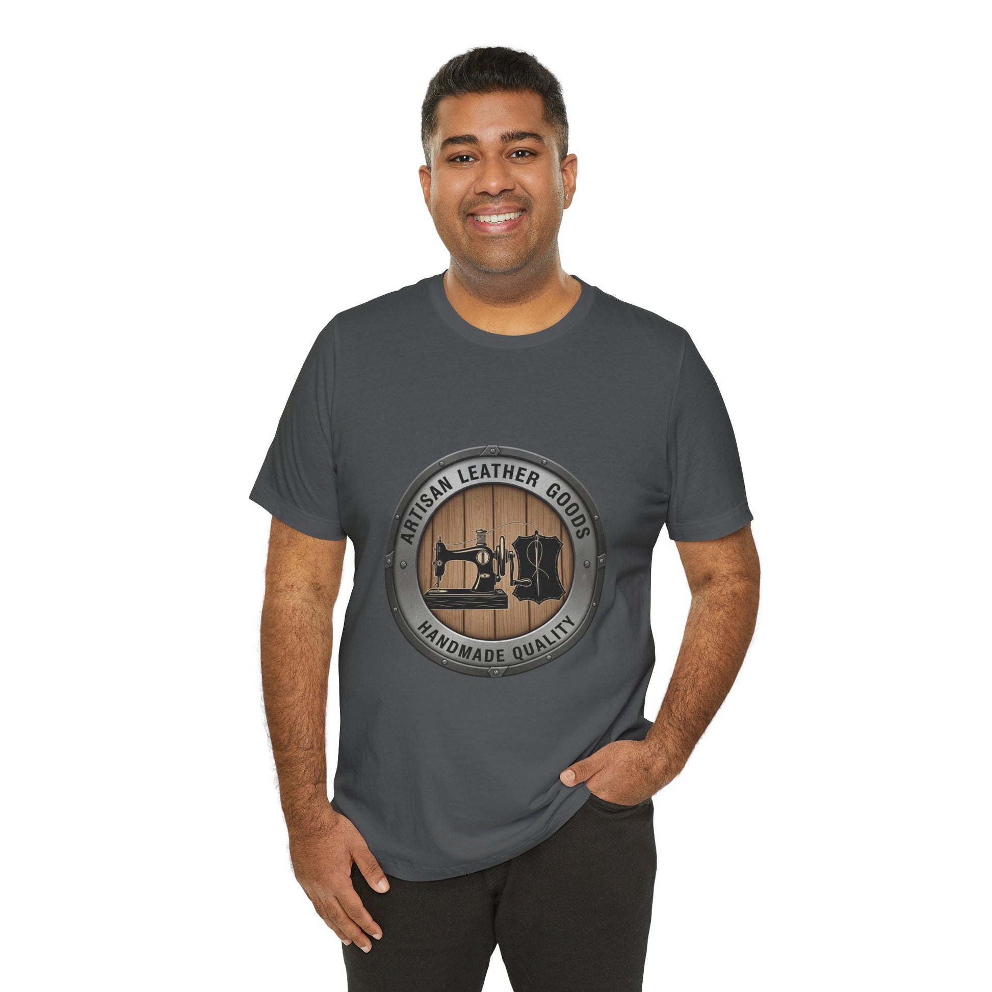 Artisan Leather Goods T-Shirt for Casual Wear, Handmade Quality Tee - Perfect Gift for Crafters and Father's Day - ArtOm_farm™ LEATHER