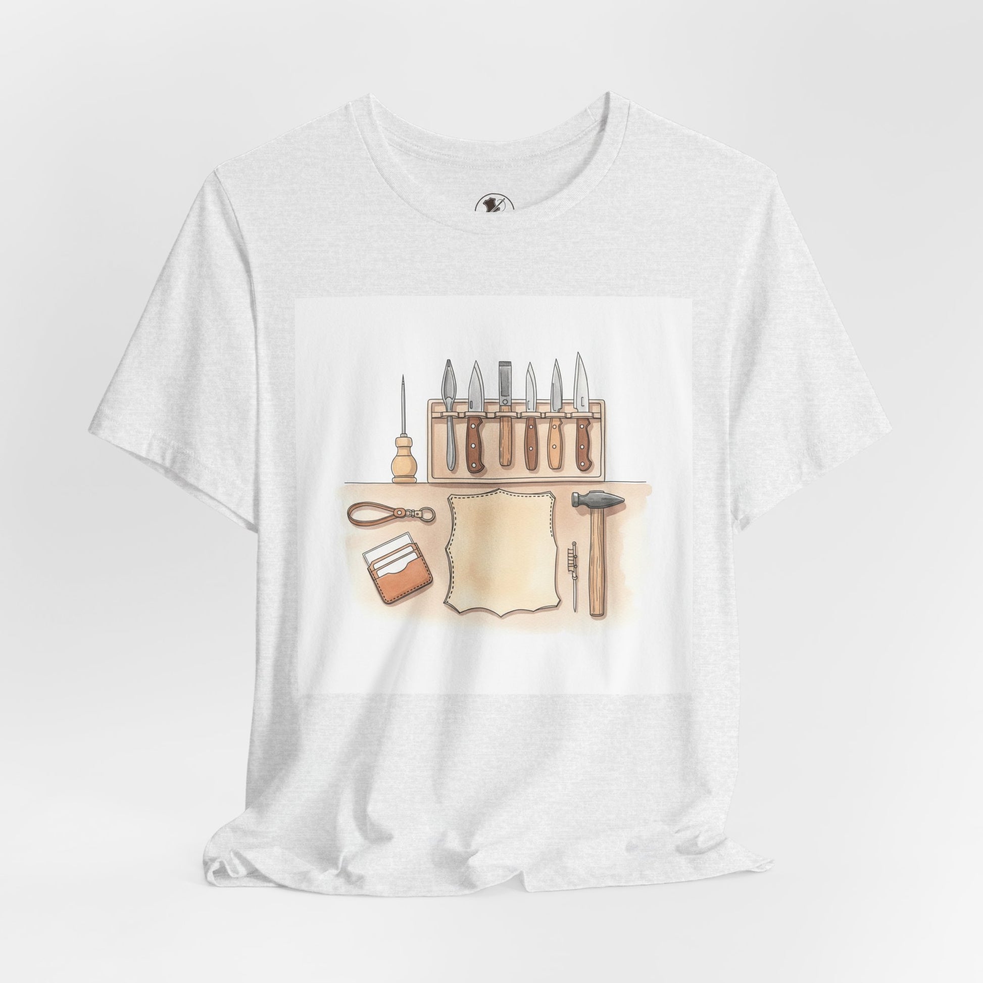 Craftsman Tools Shirt - Short Sleeve Tee for DIY Enthusiasts, Artisan Gift, Workshop Apparel, Perfect Father's Day Gift - ArtOm_farm™ LEATHER