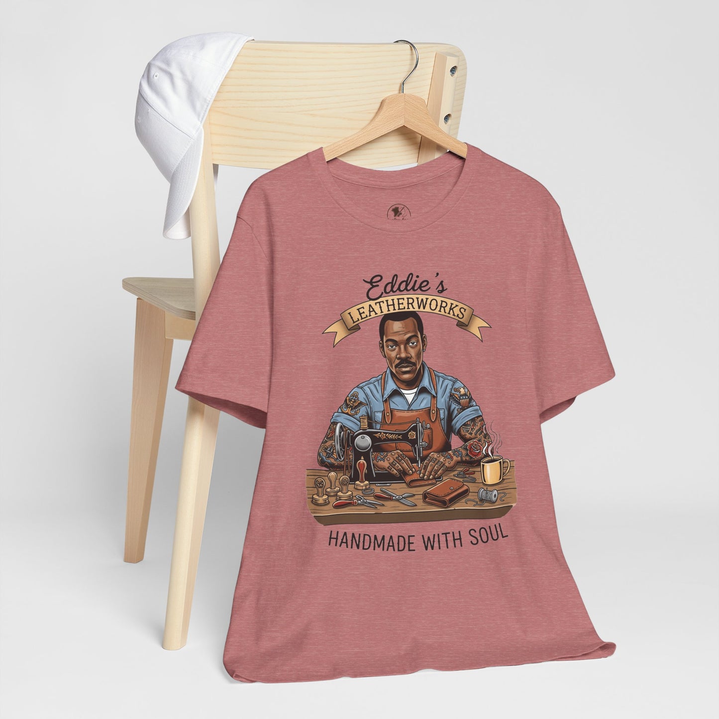Handcrafted Leatherwork Tee for Craftsmen and DIY Enthusiasts, Perfect Artisan Shirt Gift for Dad on Father's Day - ArtOm_farm™ LEATHER 