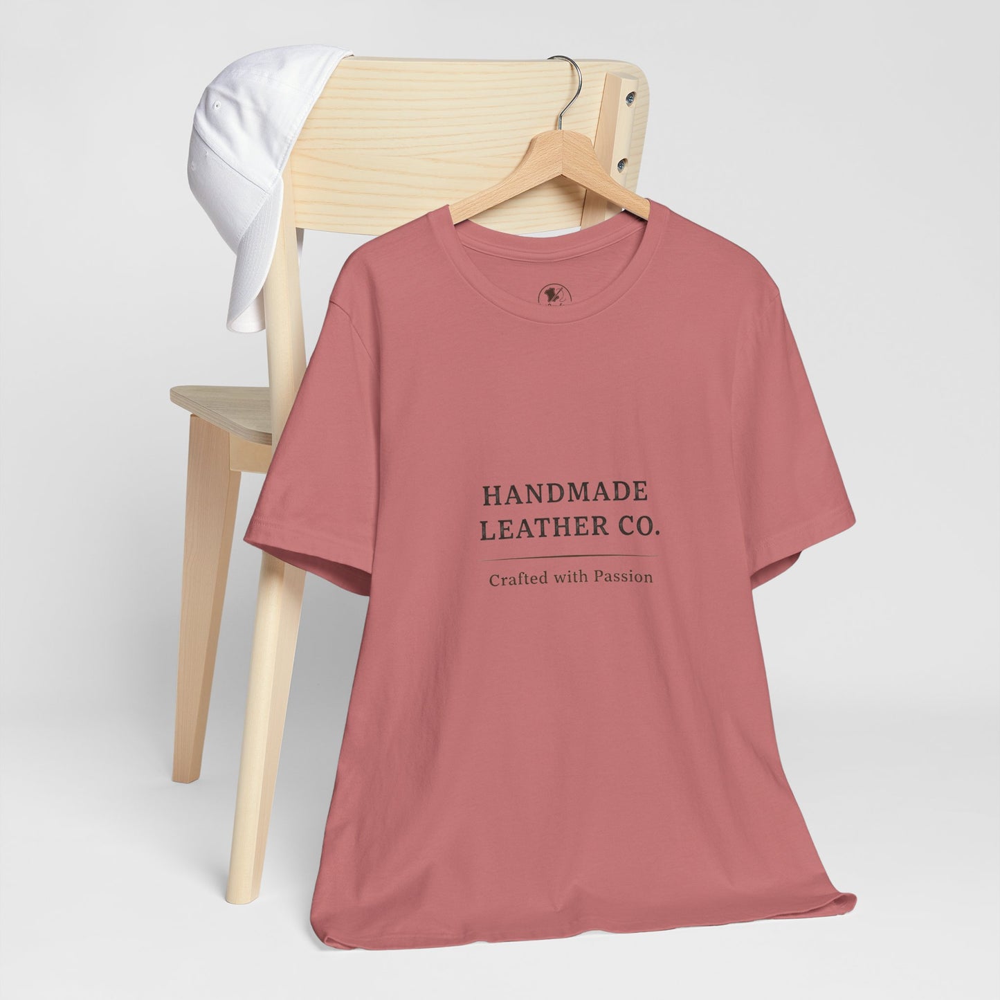 Handmade Leather Co. Tee - Unisex Casual Fashion Shirt for Everyday Wear, Stylish Comfort Gift for Leather Lovers - ArtOm_farm™ LEATHER 