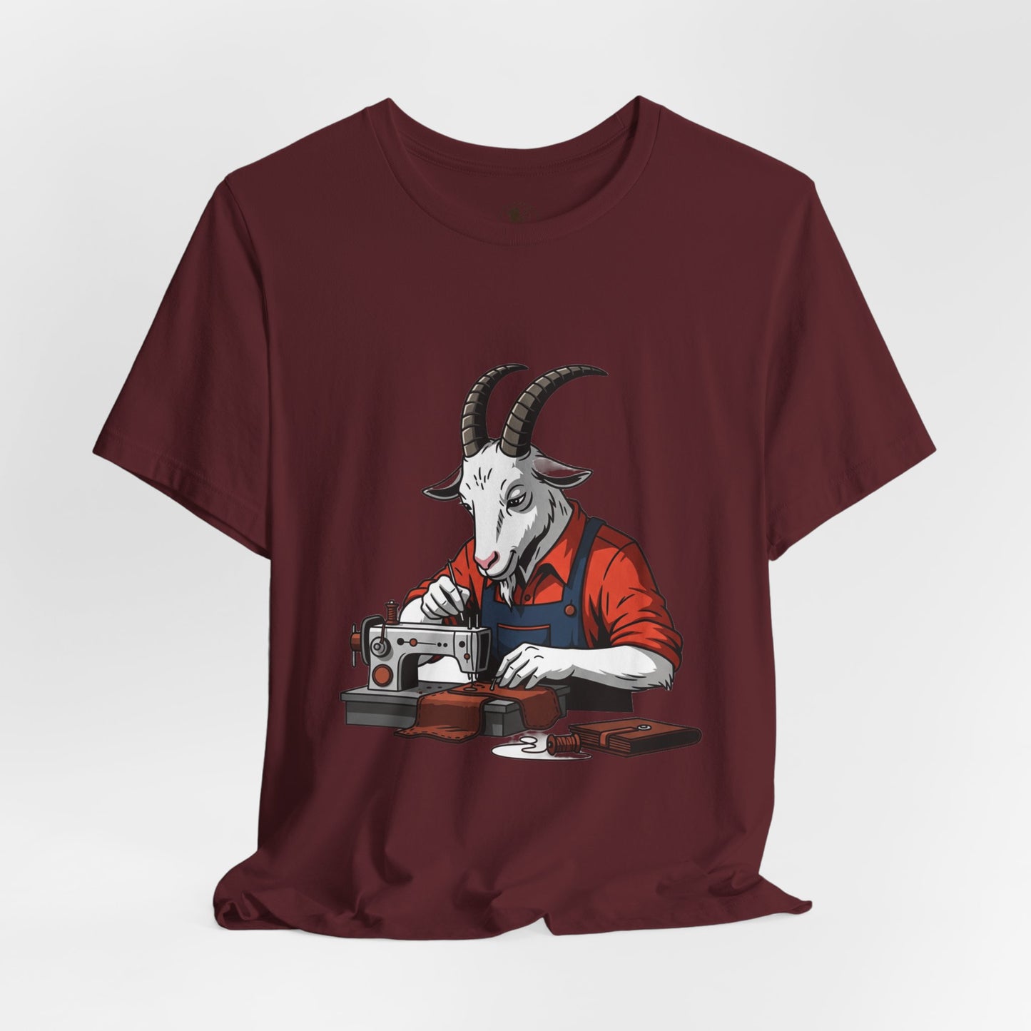 Creative Goat Tailor Tee - Funny Graphic Shirt for Crafters and Art Lovers, Unique Gift for Casual Wear