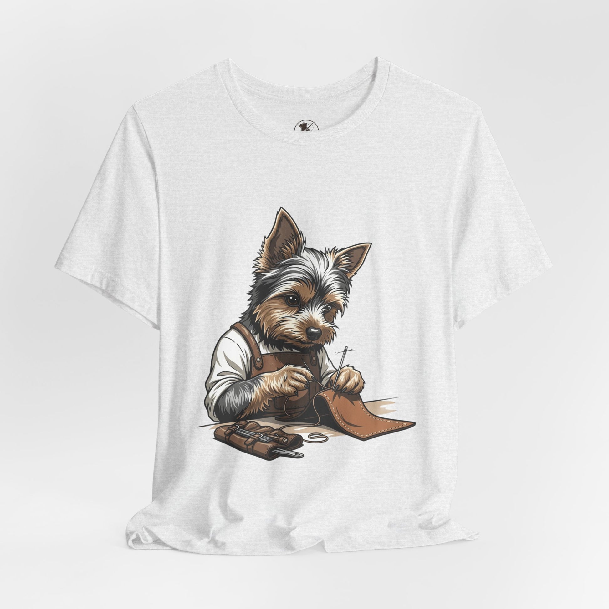 Crafty Canine T-Shirt, Funny Dog Lover Gift, Cute Animal Tee for Pet Owners, Casual Wear for Artisan Friends - ArtOm_farm™ LEATHER
