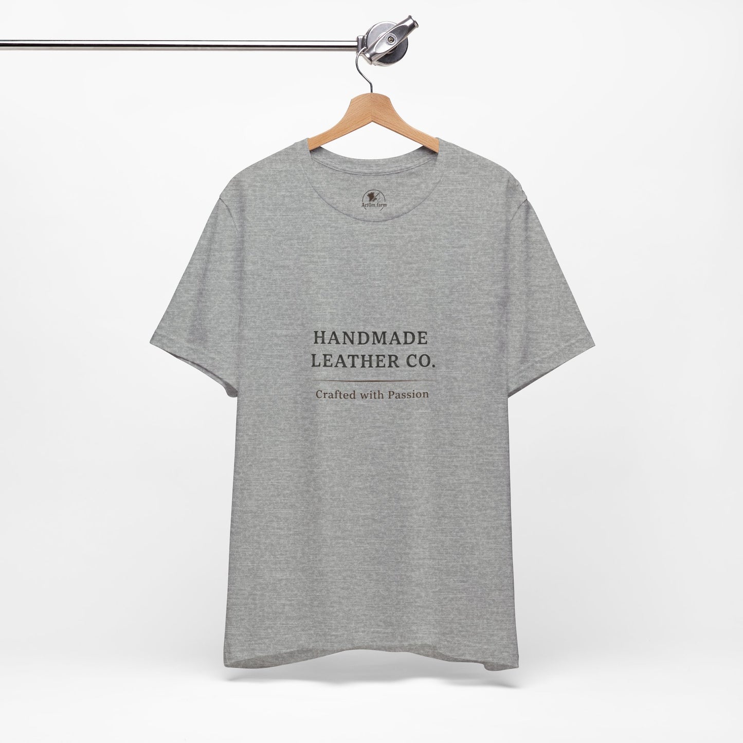 Handmade Leather Co. Tee - Unisex Casual Fashion Shirt for Everyday Wear, Stylish Comfort Gift for Leather Lovers - ArtOm_farm™ LEATHER 
