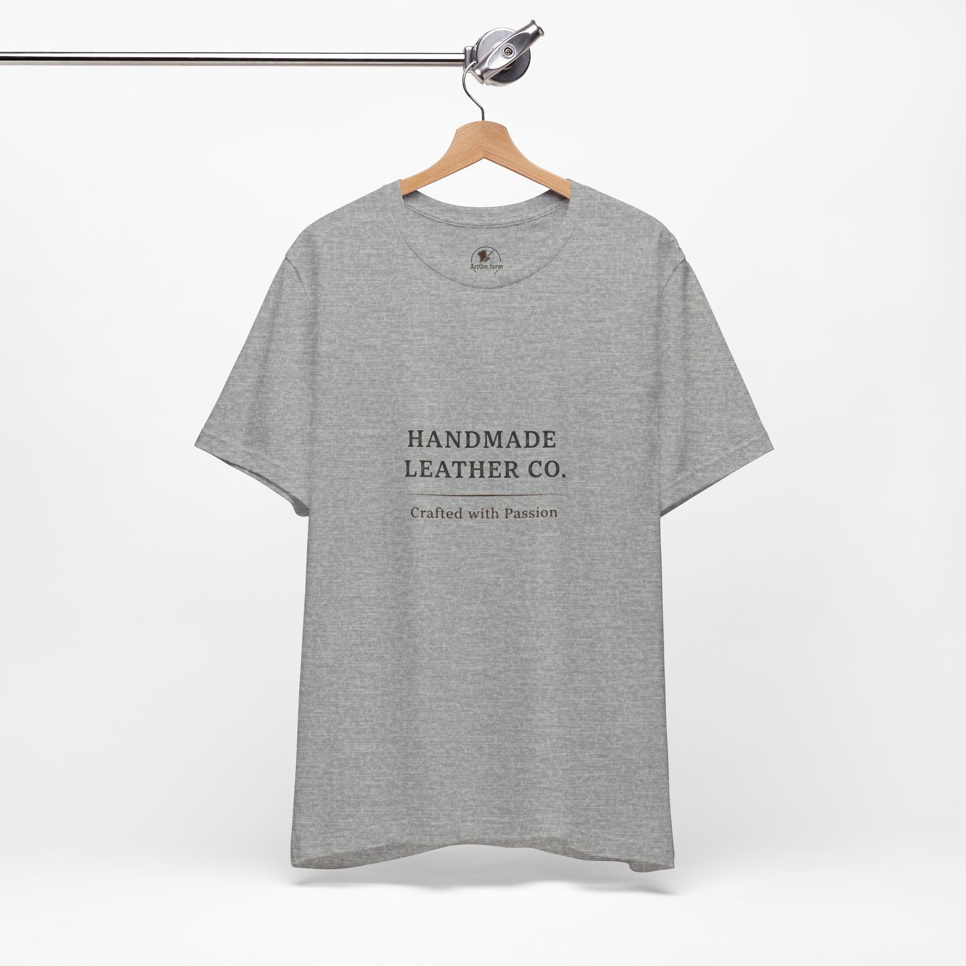 Handmade Leather Co. Tee - Unisex Casual Fashion Shirt for Everyday Wear, Stylish Comfort Gift for Leather Lovers - ArtOm_farm™ LEATHER 