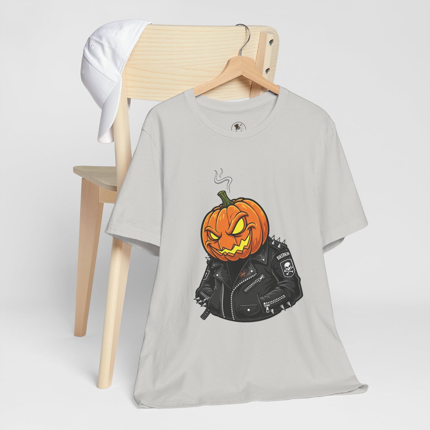Pumpkin Punk T-Shirt - Edgy Halloween Graphic Tee for Unisex Style at Autumn Parties