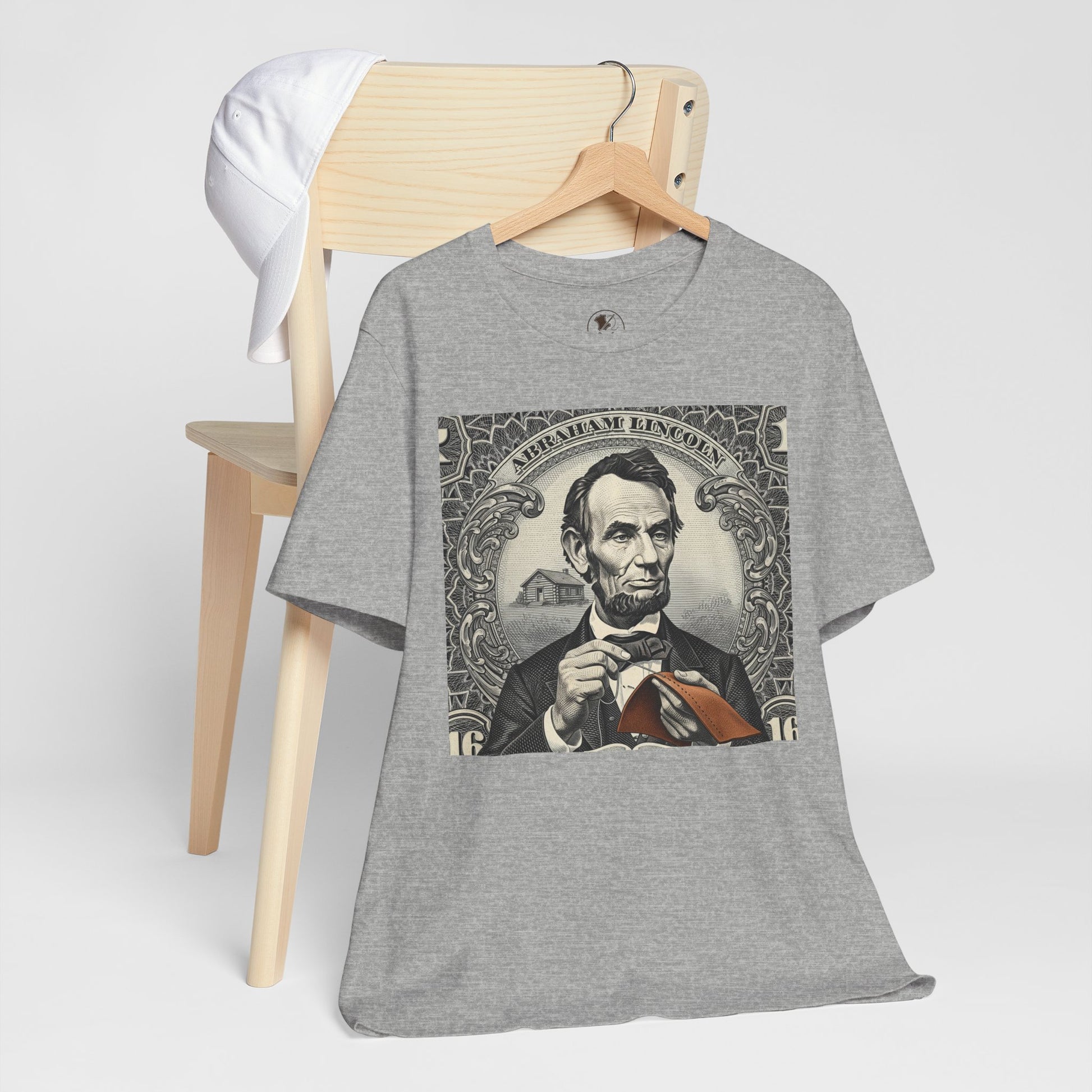 Abraham Lincoln T-Shirt - Vintage Graphic Unisex Tee for History Lovers, Educational Casual Wear, Patriotic Gift - ArtOm_farm™ LEATHER 