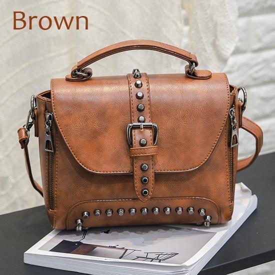Women Vintage Leather Handbags - Chic Crossbody Design - ArtOm_farm™ LEATHER 