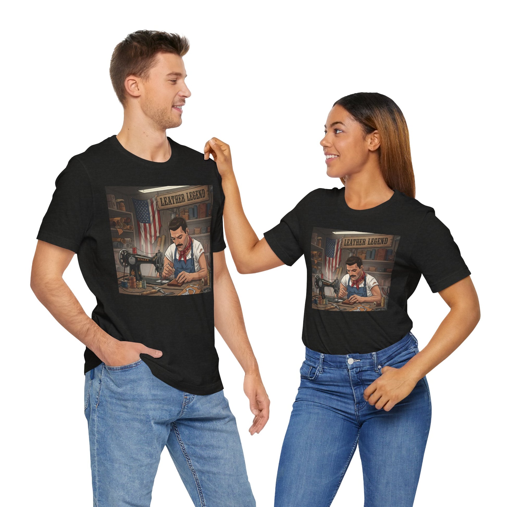Leather Legend Graphic Tee - Artisan Vintage Style Shirt, Perfect Gift for Craftsmen and Father's Day - ArtOm_farm™ LEATHER 