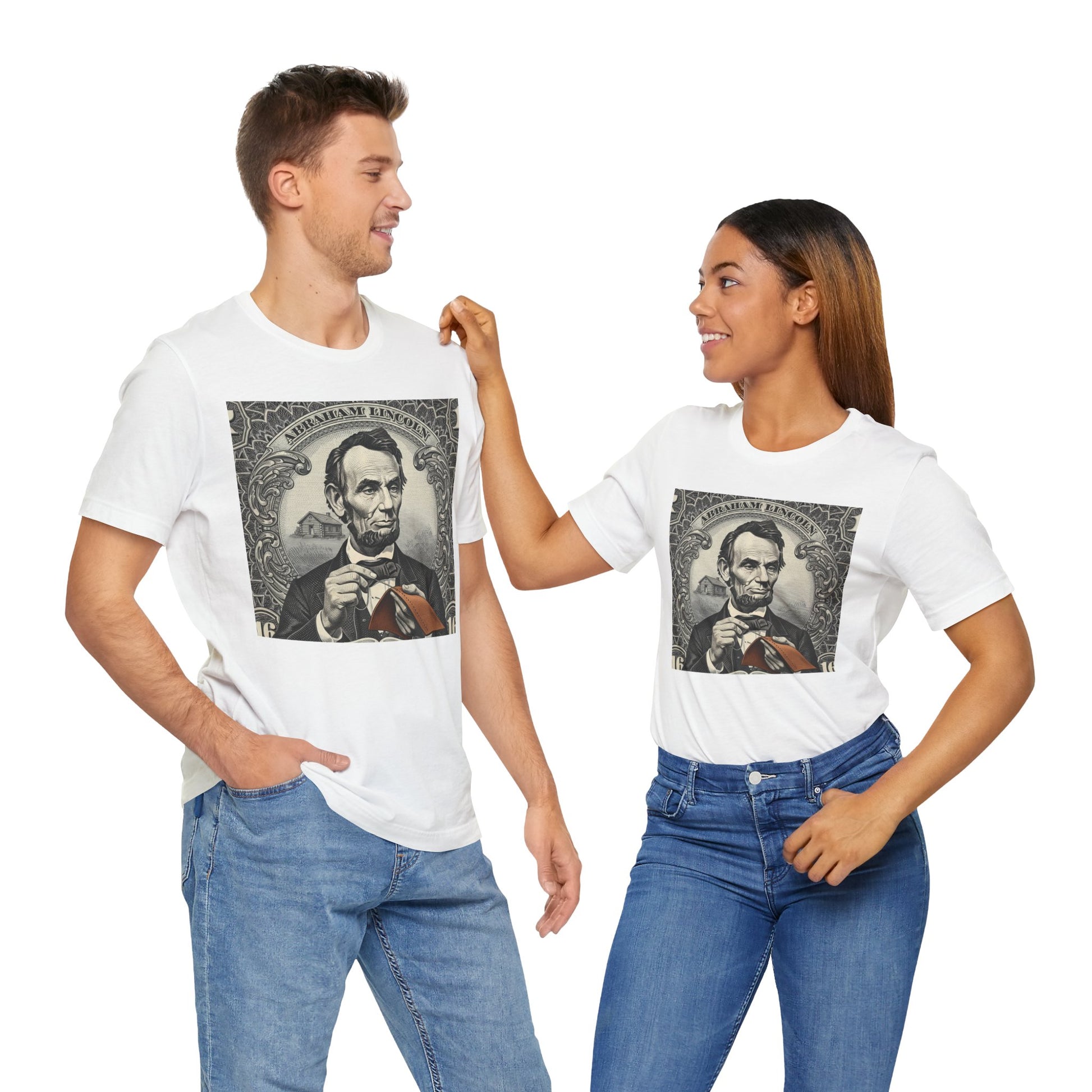 Abraham Lincoln T-Shirt - Vintage Graphic Unisex Tee for History Lovers, Educational Casual Wear, Patriotic Gift - ArtOm_farm™ LEATHER