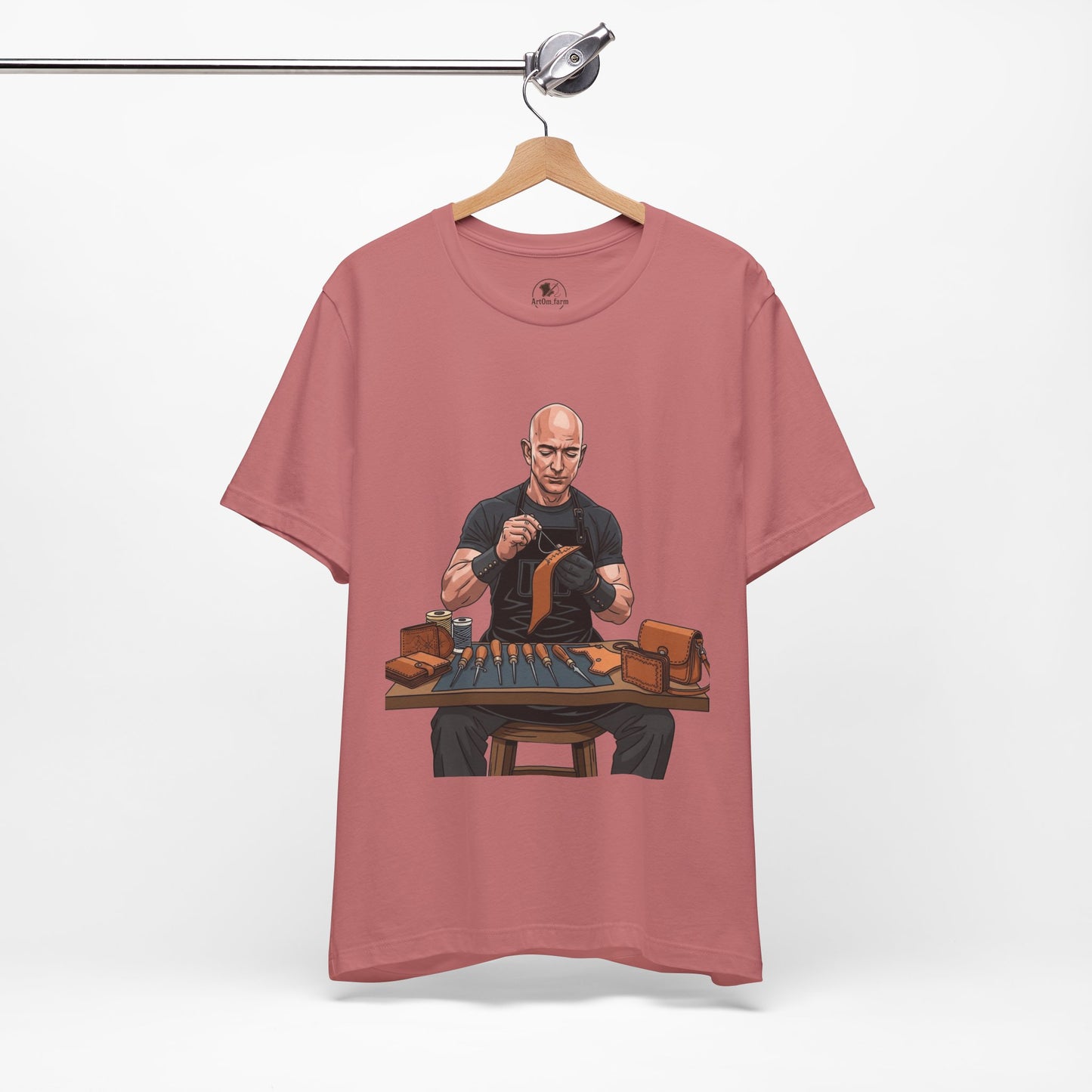 Craftsmanship Inspired Tee for Makers - Perfect Gift for Handmade Enthusiasts and Casual Wear - ArtOm_farm™ LEATHER 