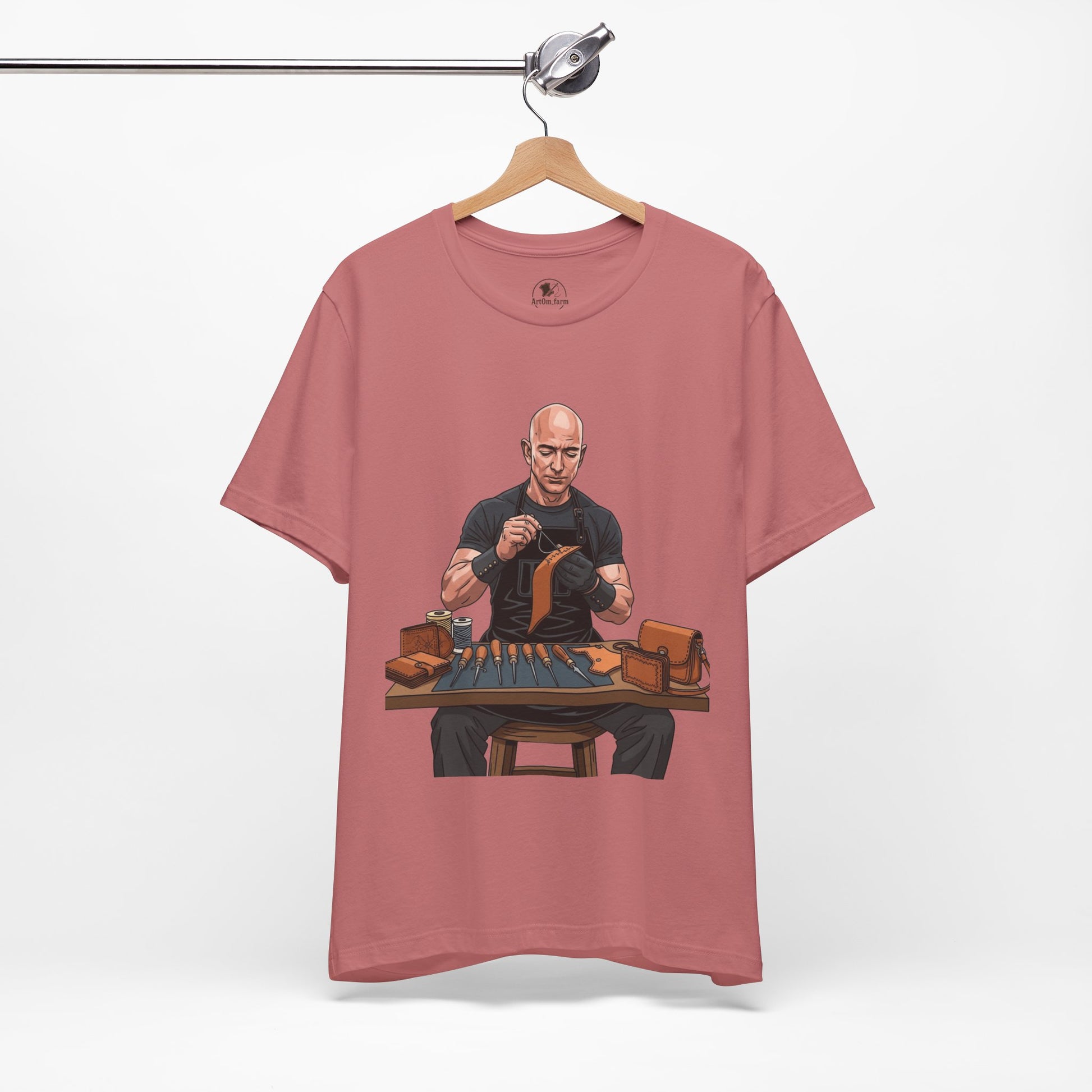 Craftsmanship Inspired Tee for Makers - Perfect Gift for Handmade Enthusiasts and Casual Wear - ArtOm_farm™ LEATHER 
