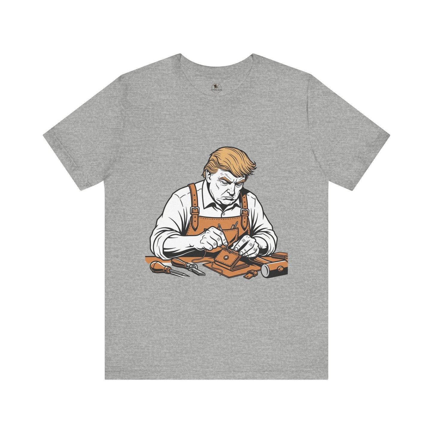Craftsman Graphic Tee - Workshop T-Shirt for Hobbyists, Unisex Short Sleeve Father's Day Apparel, Artisan Merch - ArtOm_farm™ LEATHER