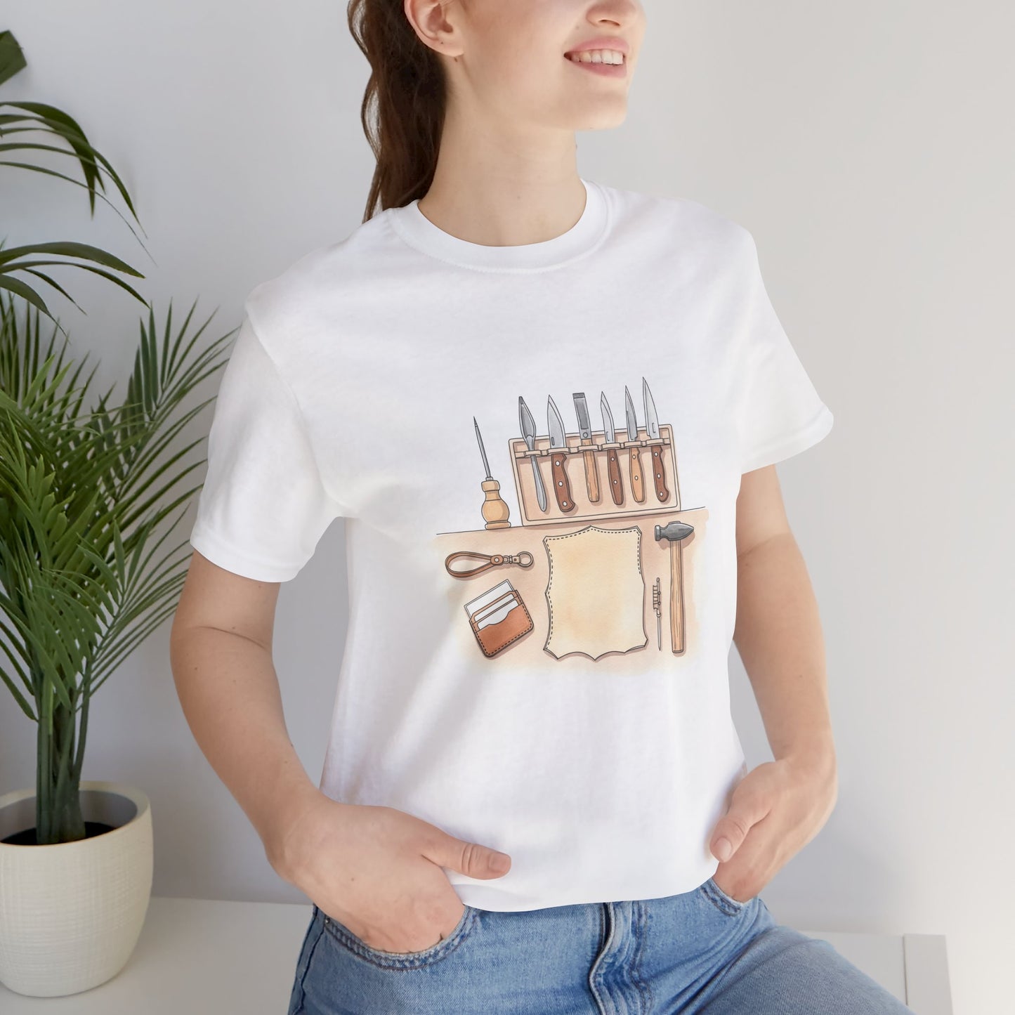 Craftsman Tools Shirt - Short Sleeve Tee for DIY Enthusiasts, Artisan Gift, Workshop Apparel, Perfect Father's Day Gift - ArtOm_farm™ LEATHER