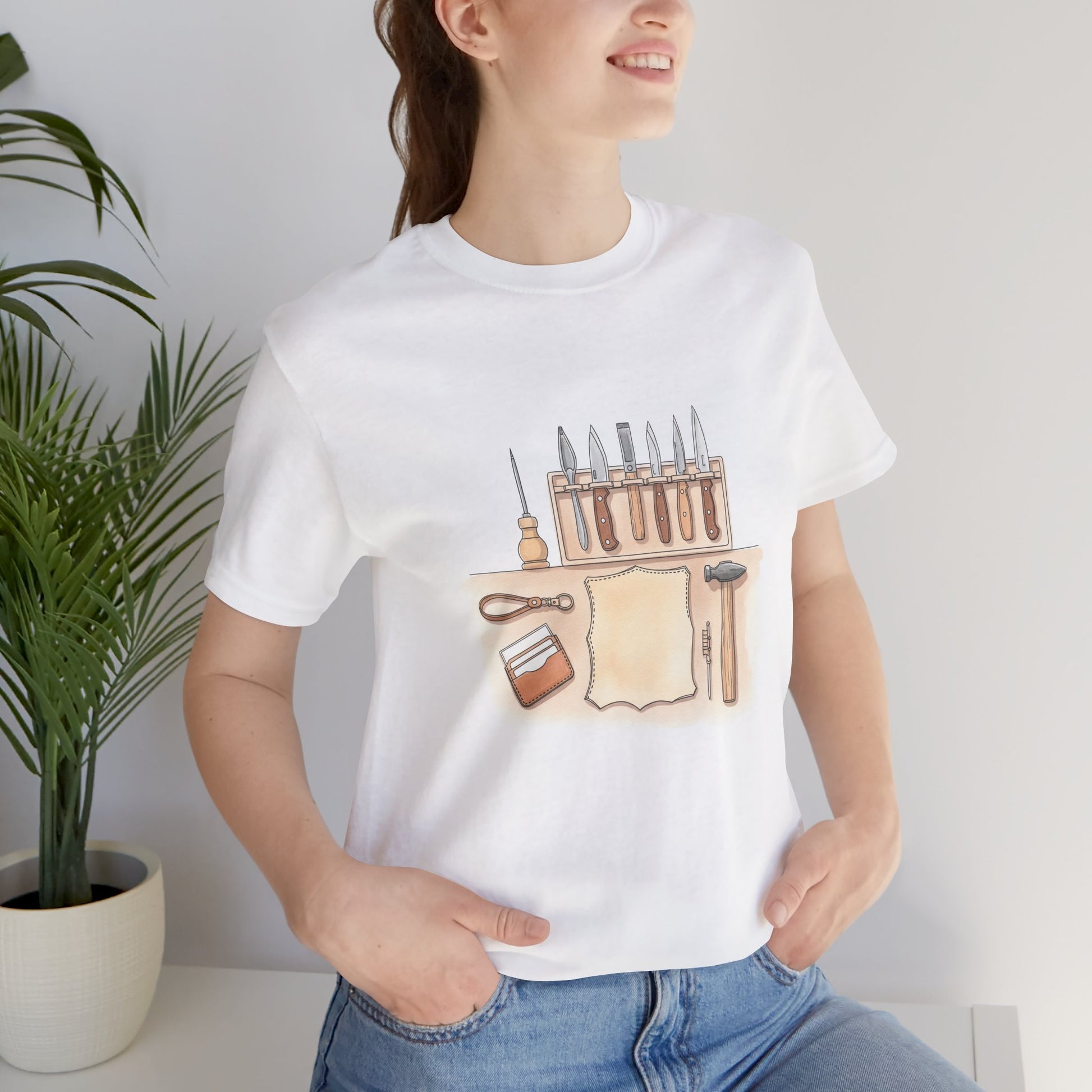 Craftsman Tools Shirt - Short Sleeve Tee for DIY Enthusiasts, Artisan Gift, Workshop Apparel, Perfect Father's Day Gift - ArtOm_farm™ LEATHER