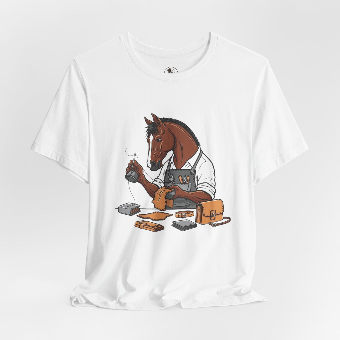 Equestrian Unisex Tee - Funny Horse Shirt for Animal Enthusiasts, Perfect Gift for Horse Lovers - ArtOm_farm™ LEATHER
