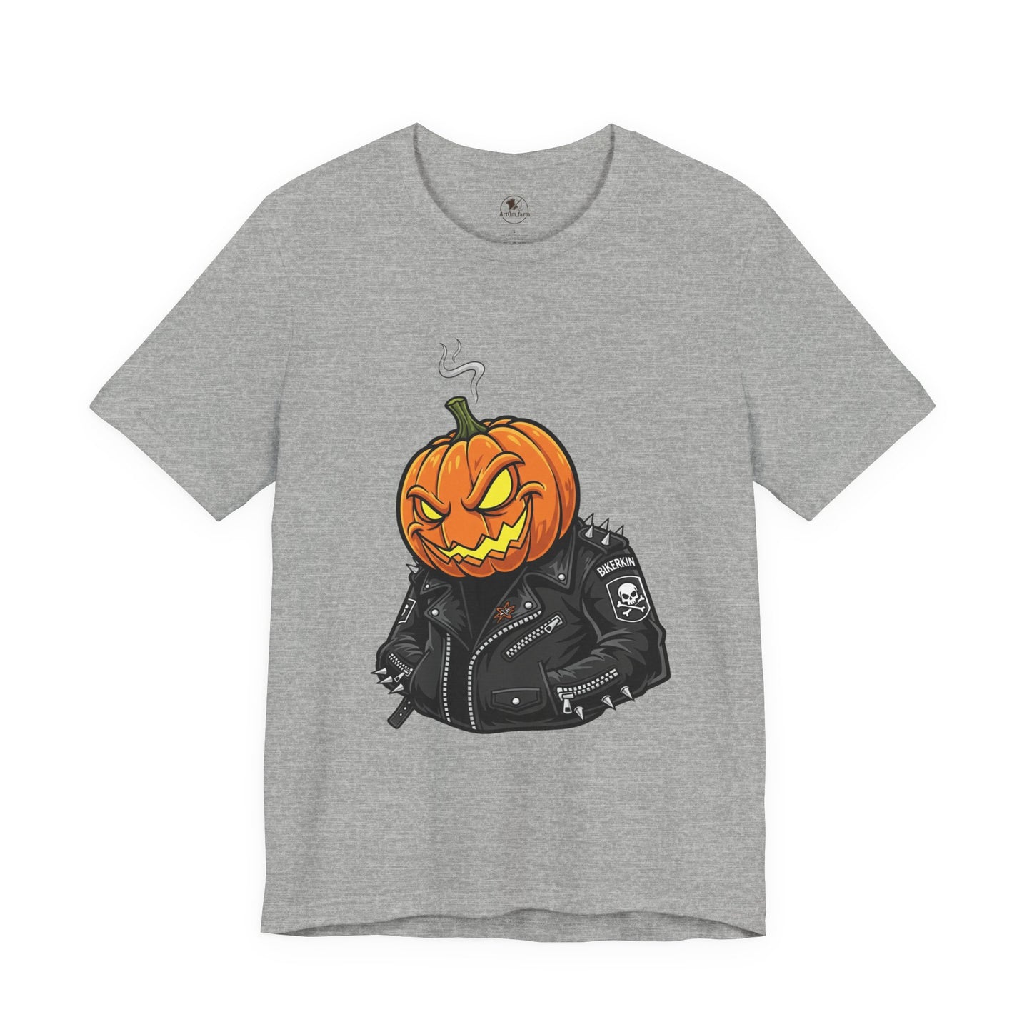 Pumpkin Punk T-Shirt - Edgy Halloween Graphic Tee for Unisex Style at Autumn Parties