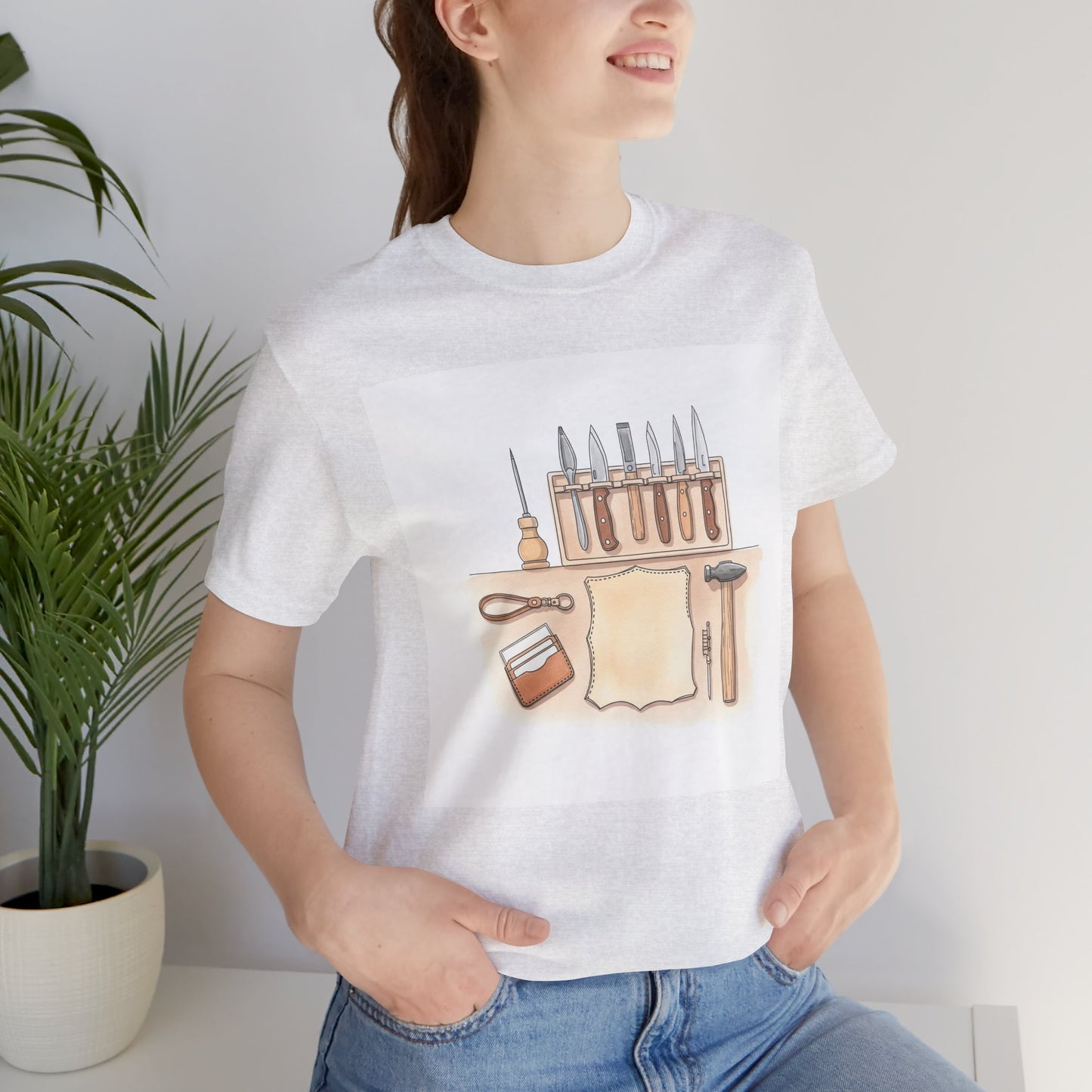 Craftsman Tools Shirt - Short Sleeve Tee for DIY Enthusiasts, Artisan Gift, Workshop Apparel, Perfect Father's Day Gift - ArtOm_farm™ LEATHER