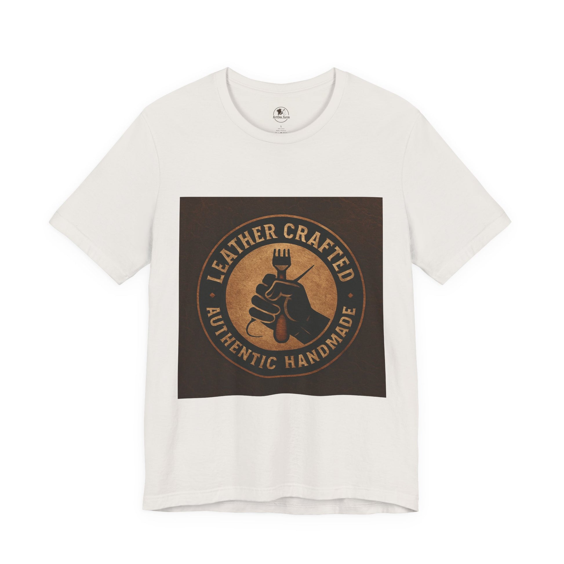 Leather Crafted Unisex Tee - Authentic Handmade Shirt for Casual Wear and Unique Artisan Gift - ArtOm_farm™ LEATHER