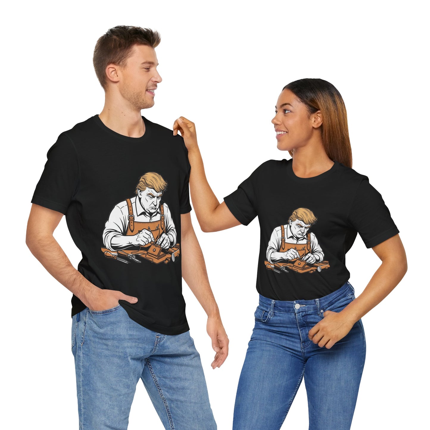 Craftsman Graphic Tee - Workshop T-Shirt for Hobbyists, Unisex Short Sleeve Father's Day Apparel, Artisan Merch - ArtOm_farm™ LEATHER 